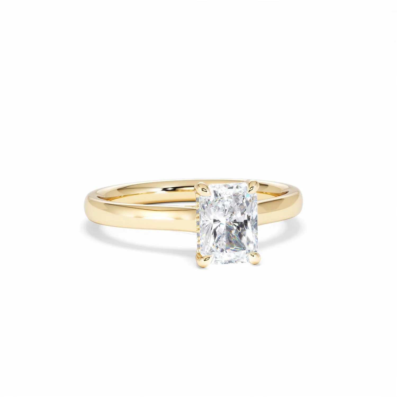 Amora Radiant 1.00ct Hidden Halo Diamond Engagement Ring G/VS1 Set in 18K Gold - Image 13