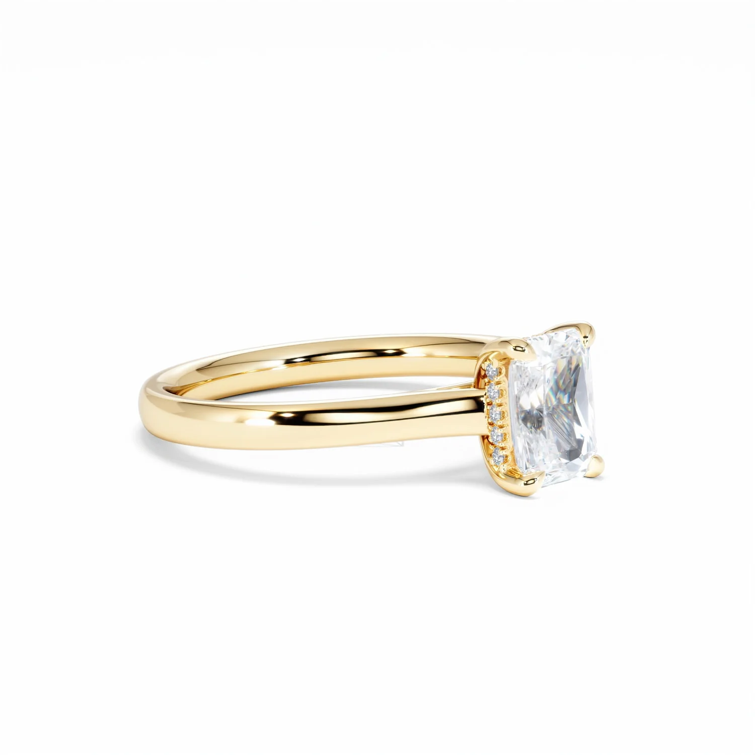 Amora Radiant 1.00ct Hidden Halo Diamond Engagement Ring G/VS1 Set in 18K Gold - Image 20