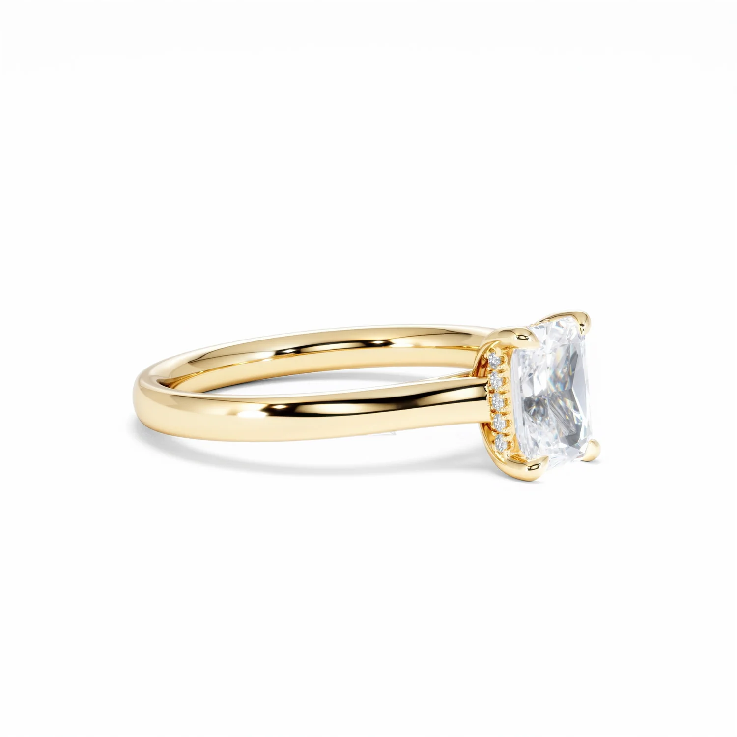 Amora Radiant 1.00ct Hidden Halo Diamond Engagement Ring G/VS1 Set in 18K Gold - Image 21