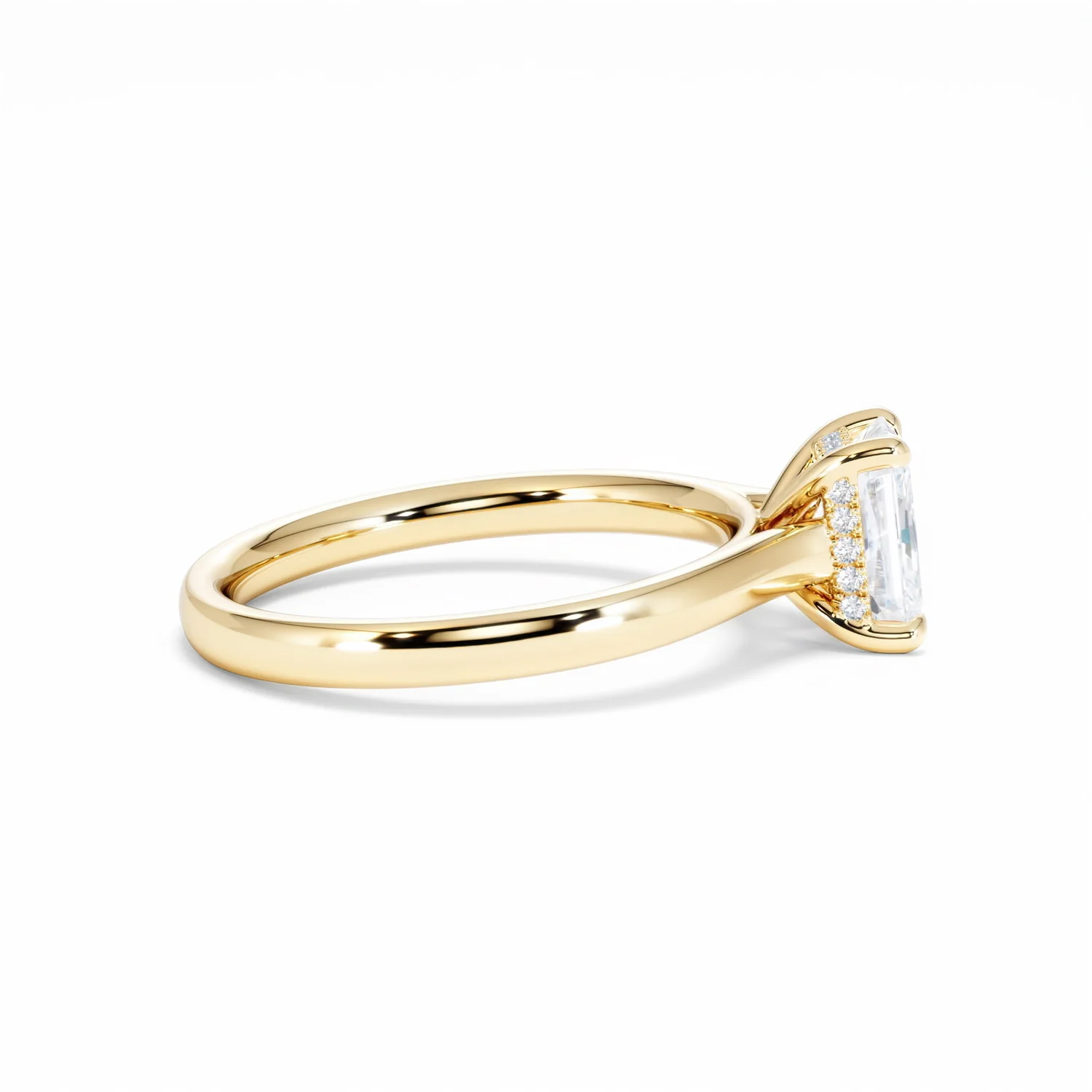 Amora Radiant 1.00ct Hidden Halo Diamond Engagement Ring G/VS1 Set in 18K Gold - Image 30