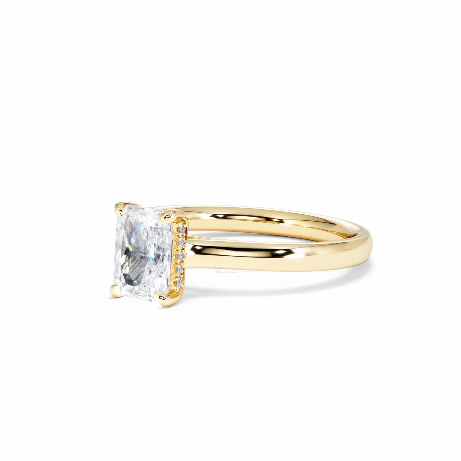 Amora Radiant 1.00ct Hidden Halo Diamond Engagement Ring G/VS1 Set in 18K Gold - Image 82