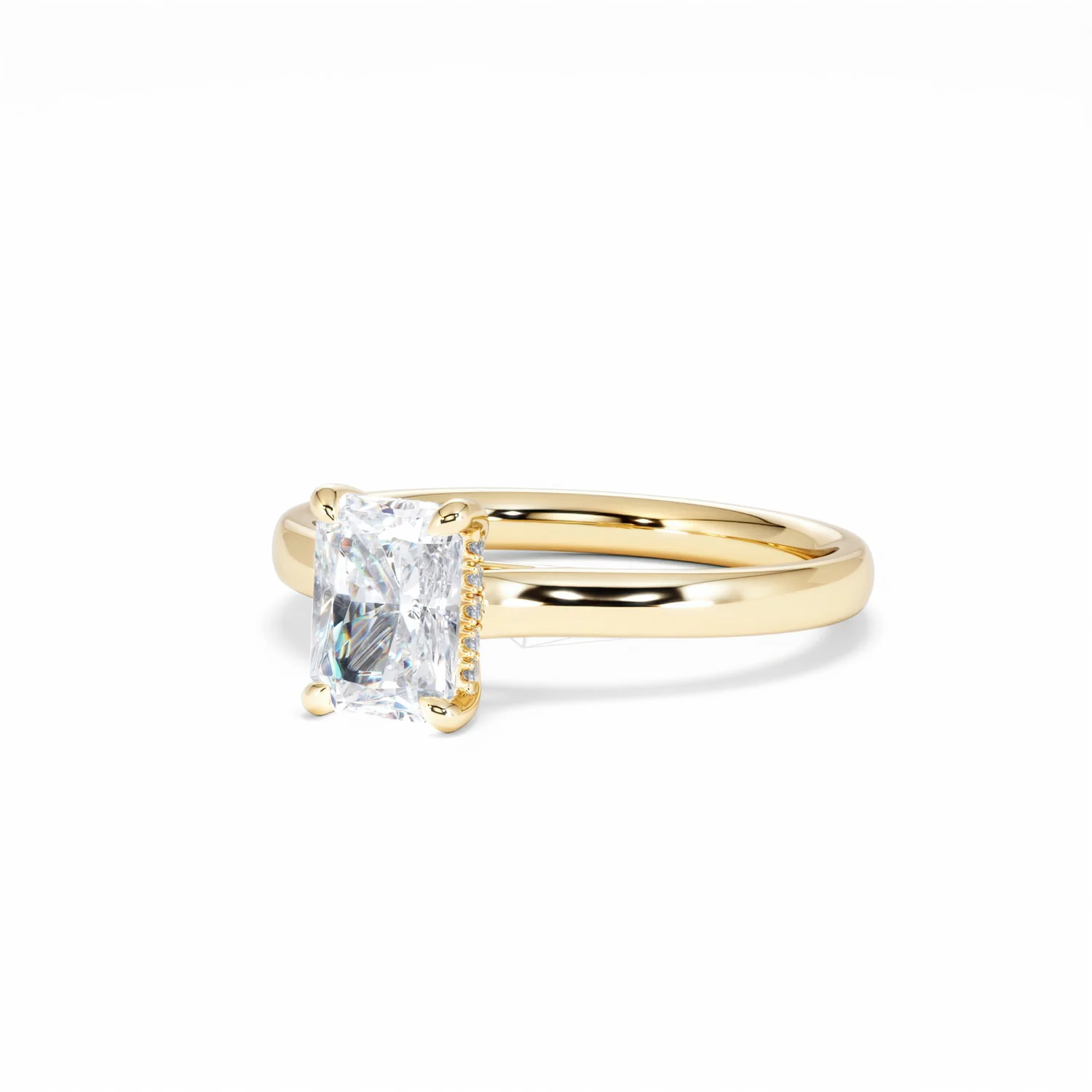 Amora Radiant 1.00ct Hidden Halo Diamond Engagement Ring G/VS1 Set in 18K Gold - Image 84