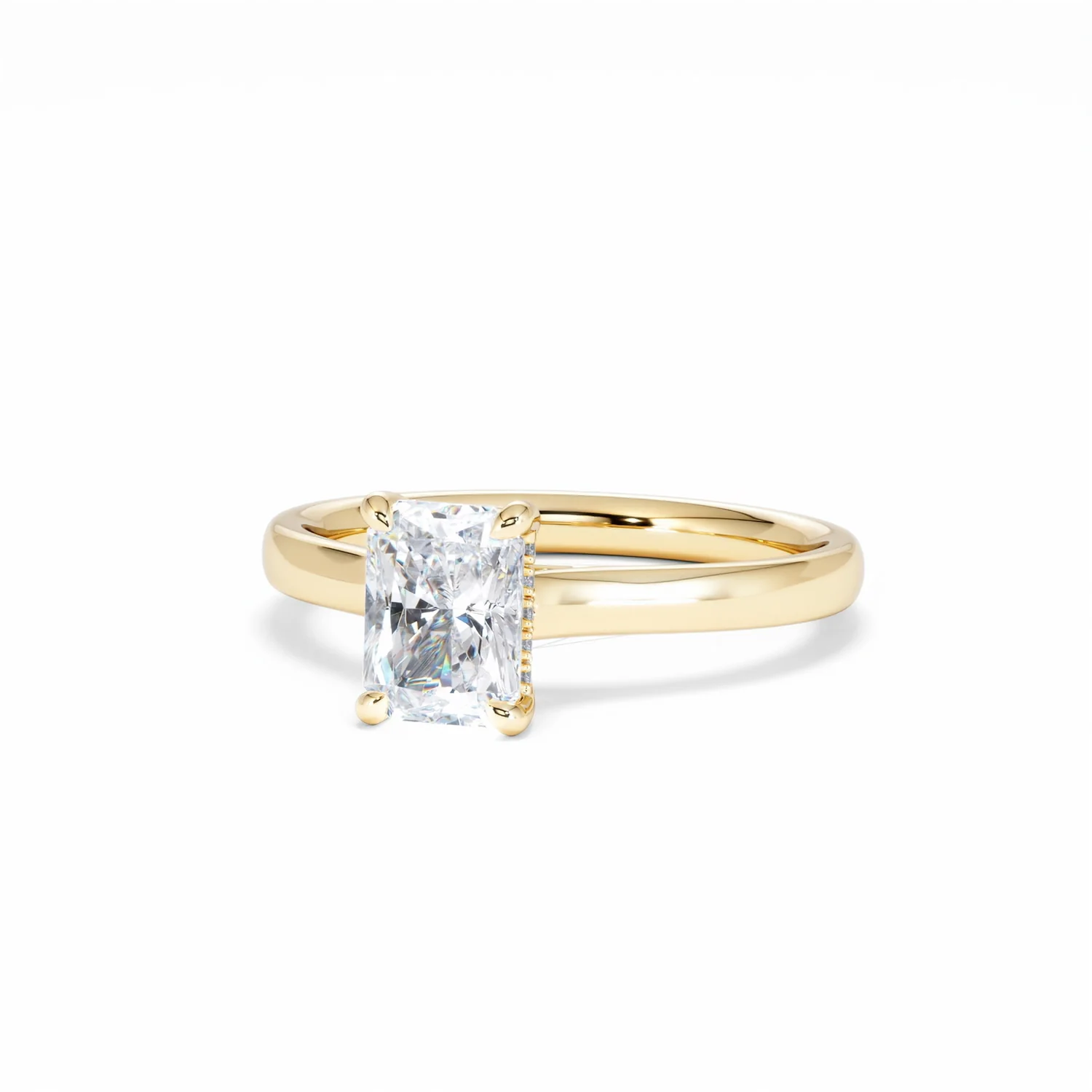 Amora Radiant 1.00ct Hidden Halo Diamond Engagement Ring G/VS1 Set in 18K Gold - Image 86