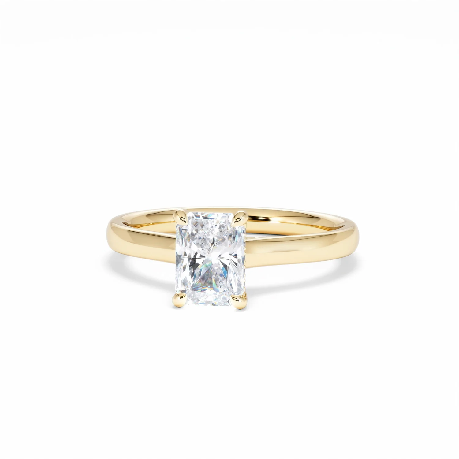 Amora Radiant 1.00ct Hidden Halo Diamond Engagement Ring G/VS1 Set in 18K Gold - Image 88