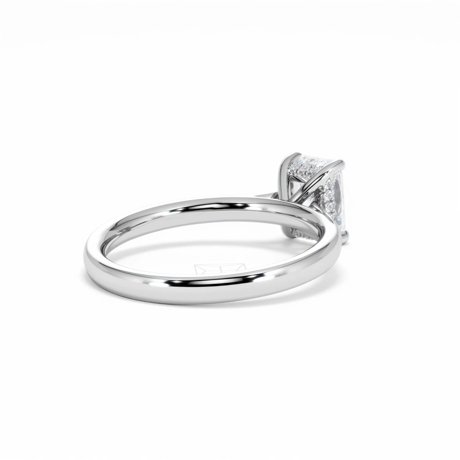 Amora Radiant 1.00ct Hidden Halo Diamond Engagement Ring G/VS1 Set in 18K White Gold - Image 41