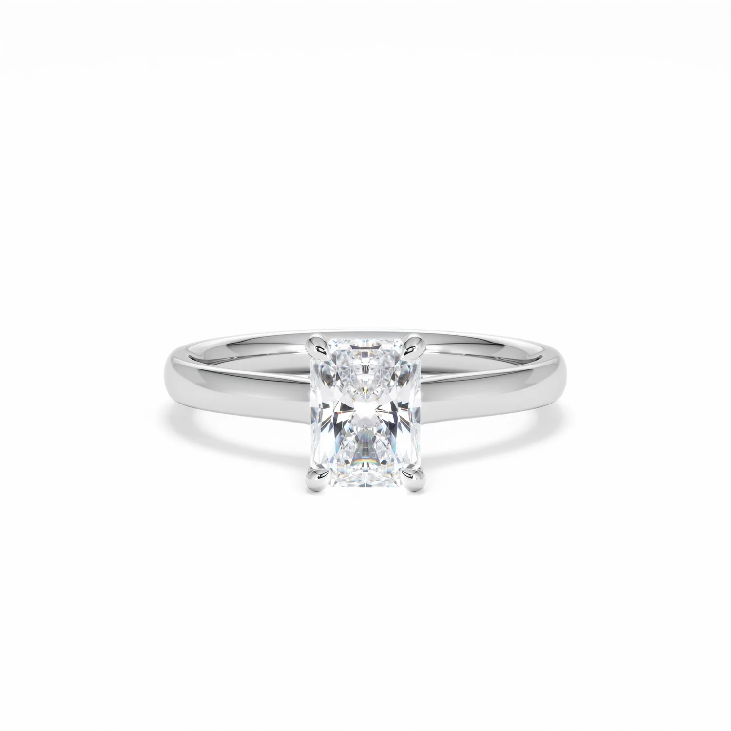 Amora Radiant 1.00ct Hidden Halo Diamond Engagement Ring G/VS1 Set in Platinum - Image 10