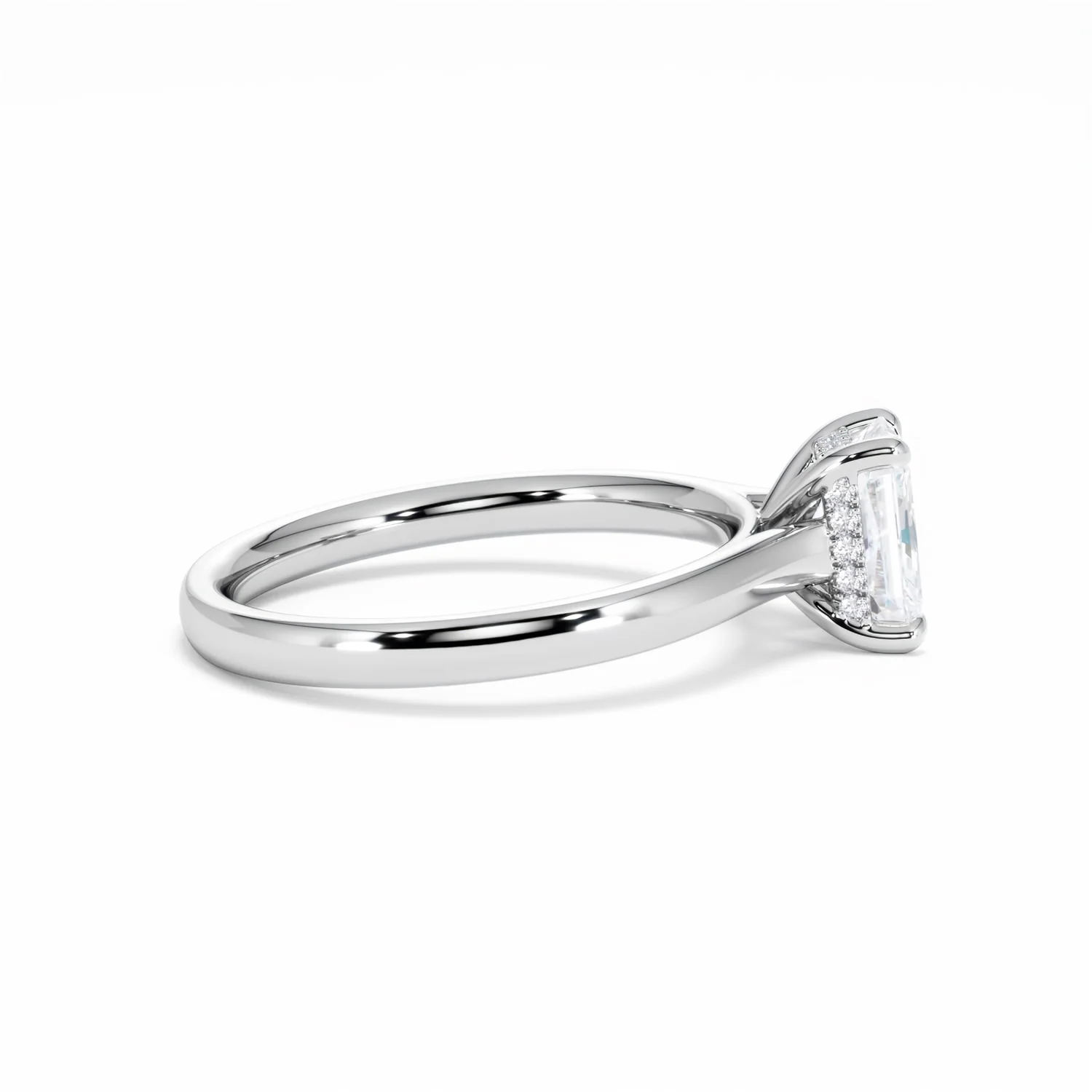 Amora Radiant 1.00ct Hidden Halo Diamond Engagement Ring G/VS1 Set in Platinum - Image 30