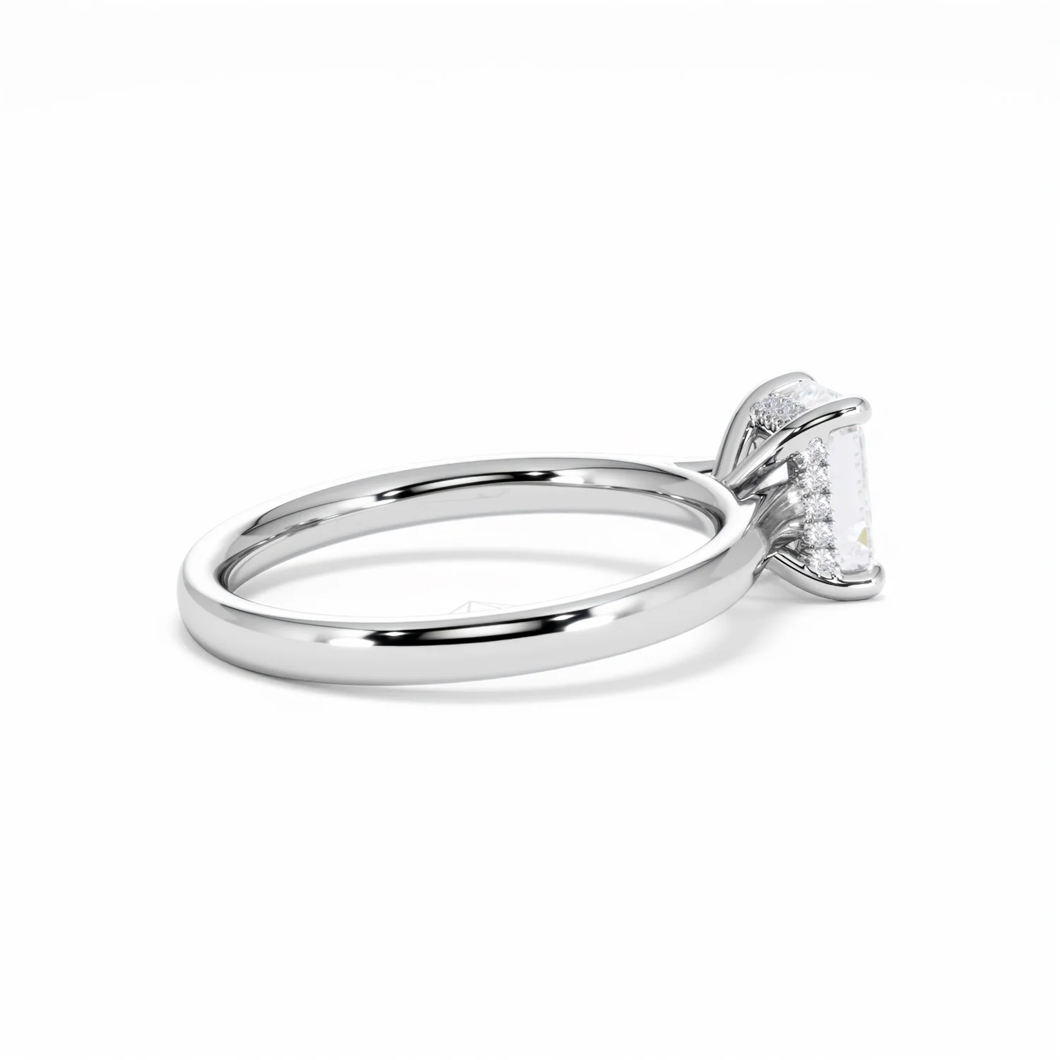 Amora Radiant 1.00ct Hidden Halo Diamond Engagement Ring G/VS1 Set in Platinum - Image 35