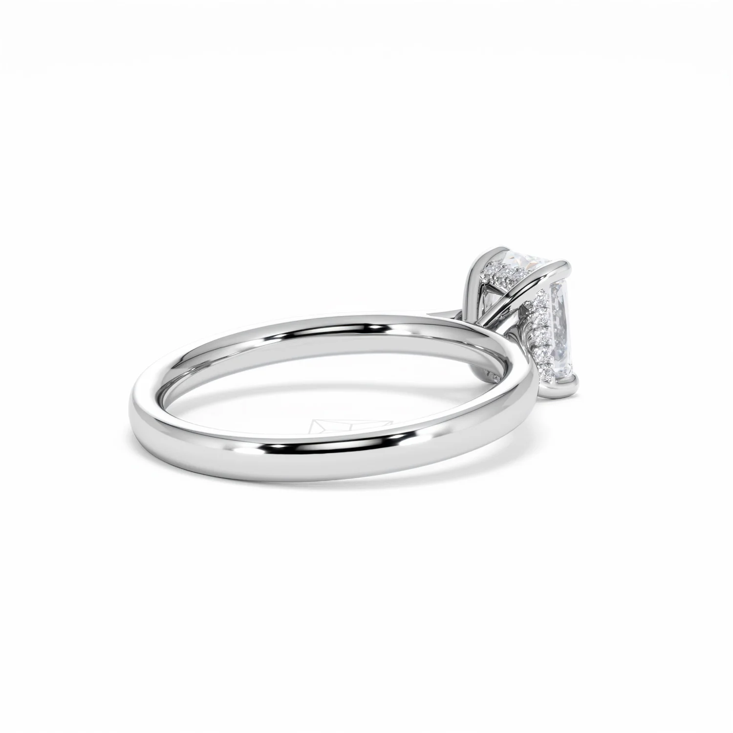 Amora Radiant 1.00ct Hidden Halo Diamond Engagement Ring G/VS1 Set in Platinum - Image 39