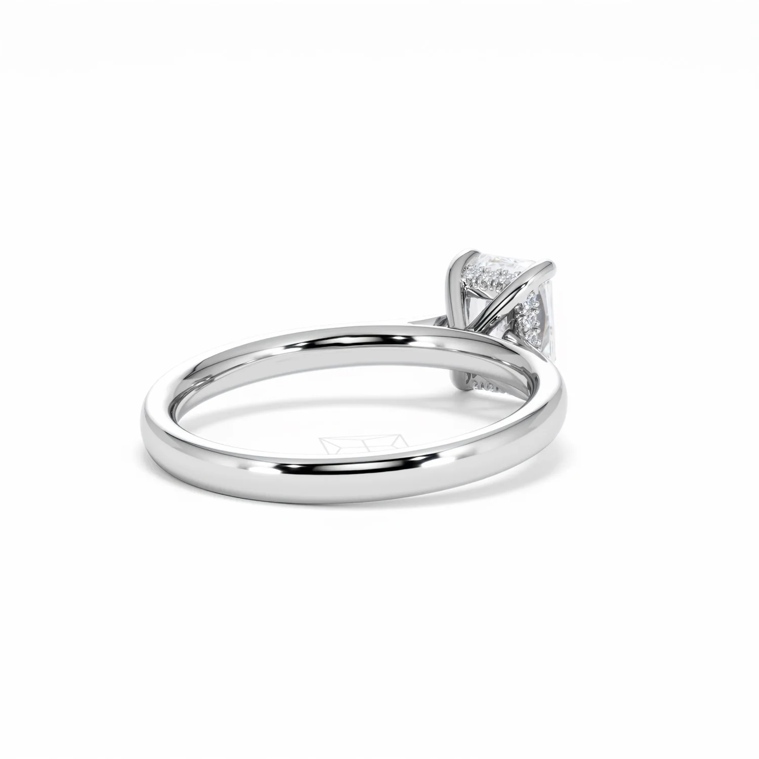 Amora Radiant 1.00ct Hidden Halo Diamond Engagement Ring G/VS1 Set in Platinum - Image 42