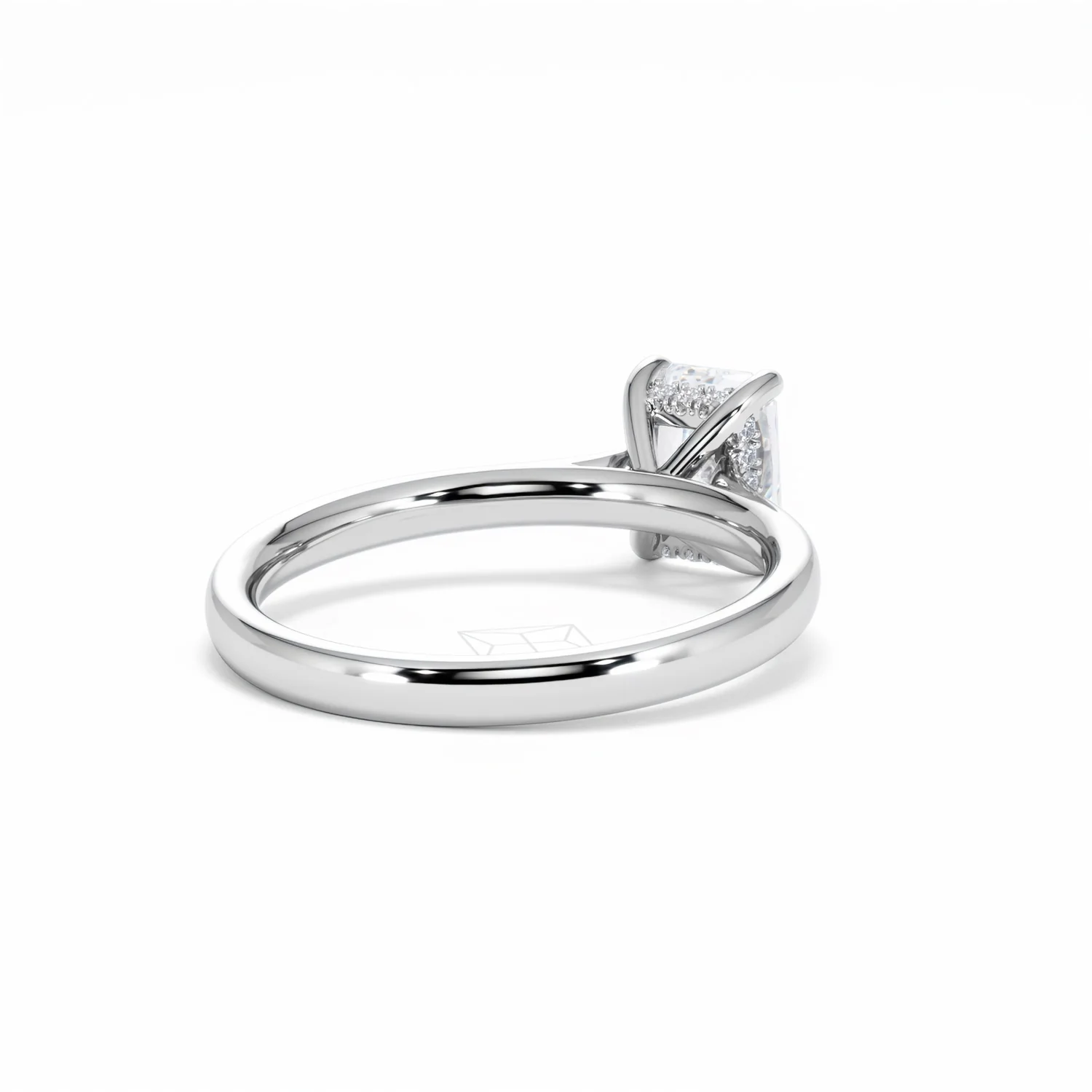 Amora Radiant 1.00ct Hidden Halo Diamond Engagement Ring G/VS1 Set in Platinum - Image 43