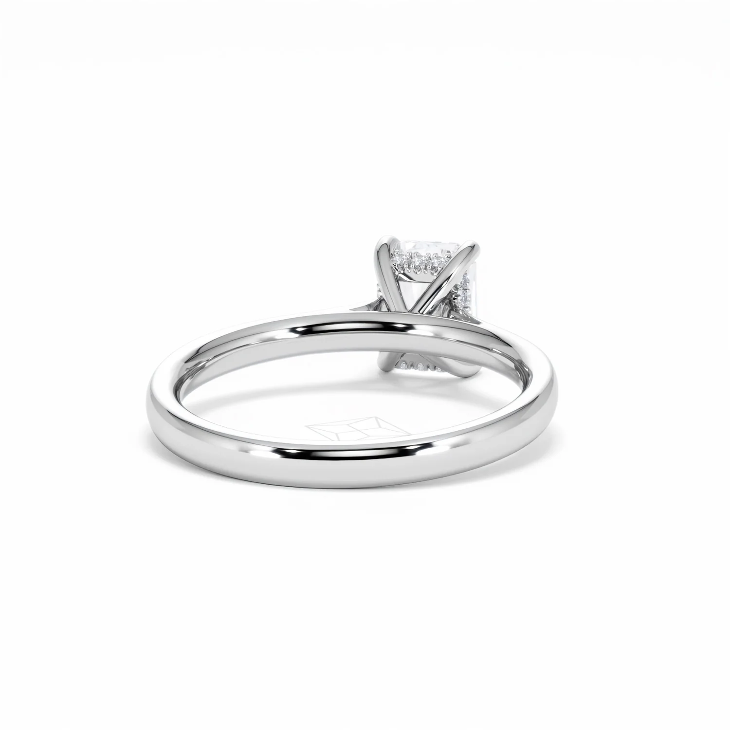 Amora Radiant 1.00ct Hidden Halo Diamond Engagement Ring G/VS1 Set in Platinum - Image 46