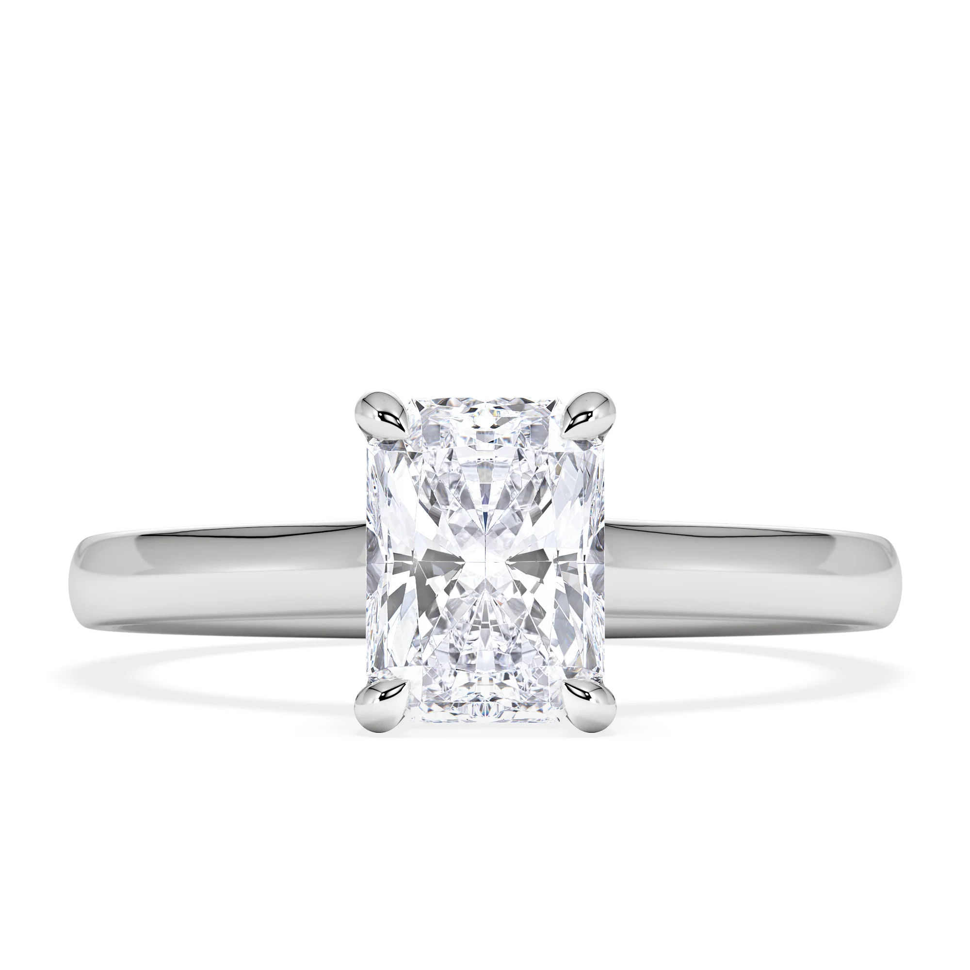 Amora Radiant 1.00ct Hidden Halo Diamond Engagement Ring G/VS1 Set in Platinum - Image 5