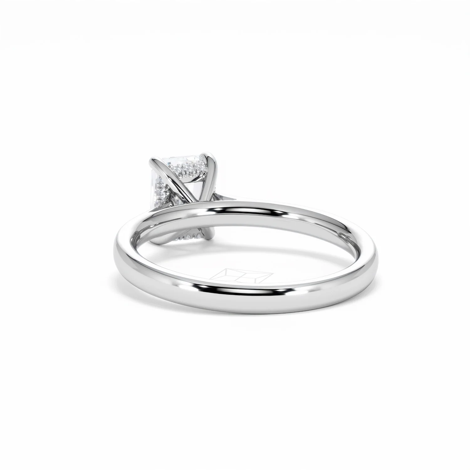 Amora Radiant 1.00ct Hidden Halo Diamond Engagement Ring G/VS1 Set in Platinum - Image 55