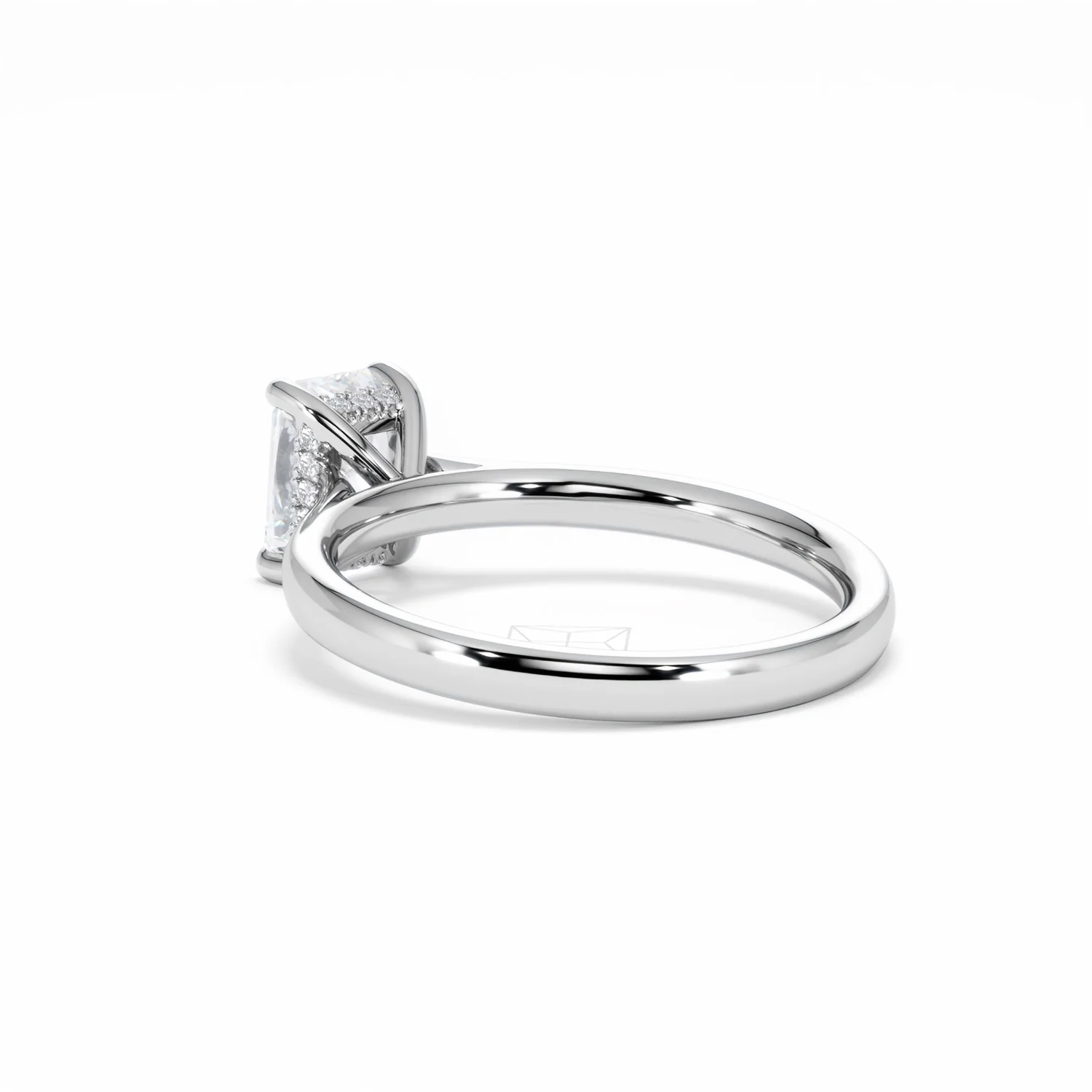 Amora Radiant 1.00ct Hidden Halo Diamond Engagement Ring G/VS1 Set in Platinum - Image 59