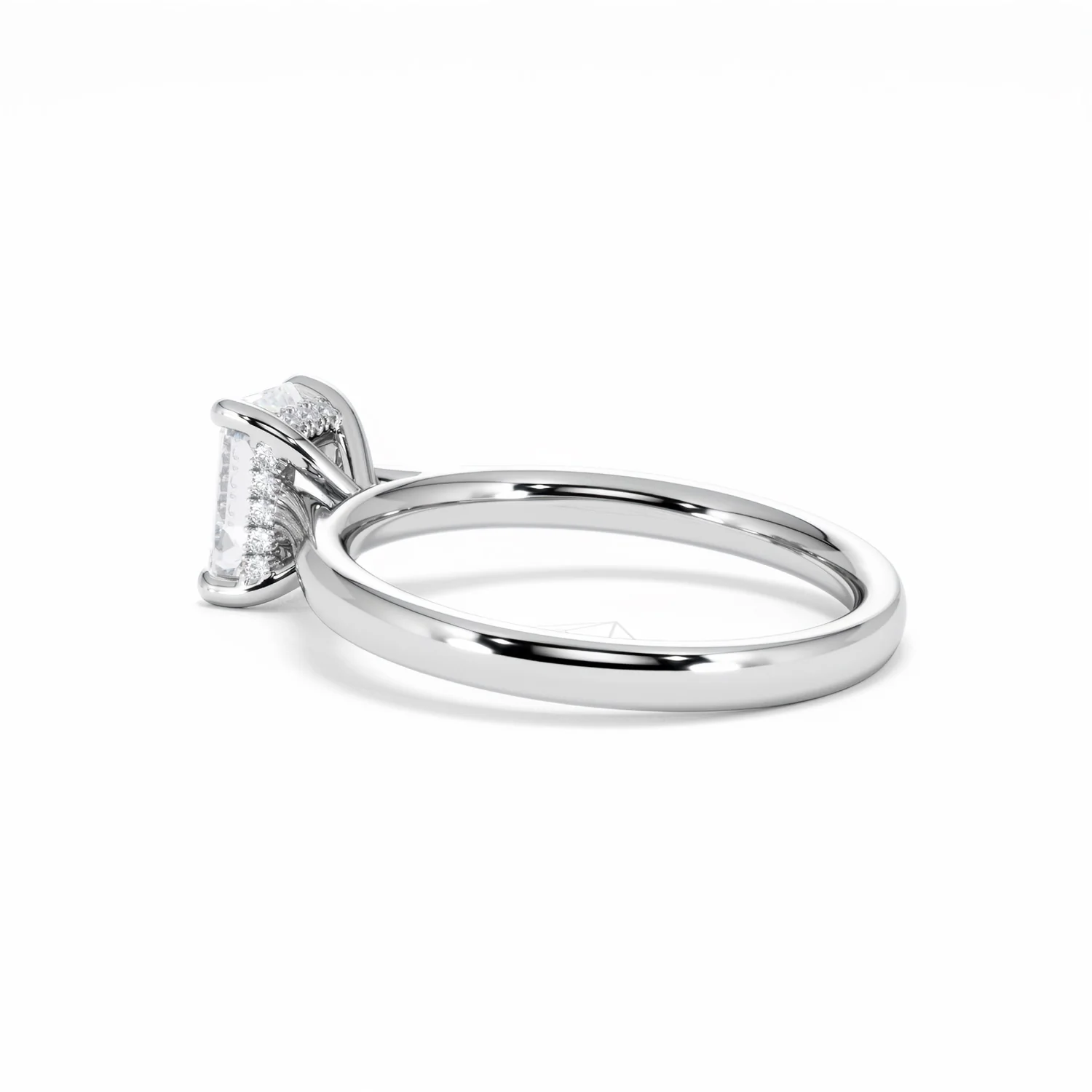 Amora Radiant 1.00ct Hidden Halo Diamond Engagement Ring G/VS1 Set in Platinum - Image 63