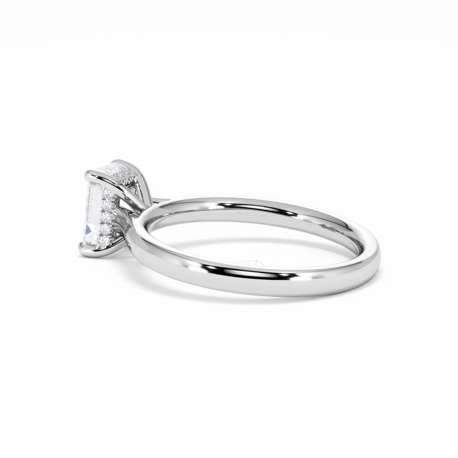 Amora Radiant 1.00ct Hidden Halo Diamond Engagement Ring G/VS1 Set in Platinum - Image 64