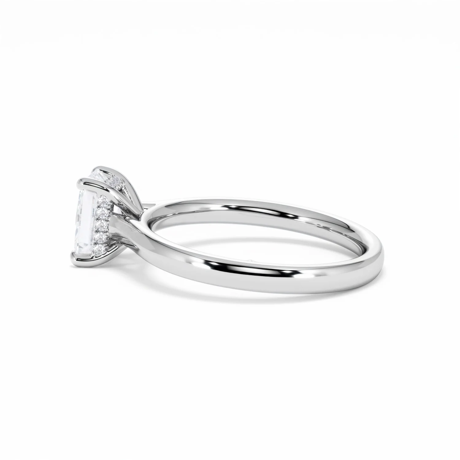 Amora Radiant 1.00ct Hidden Halo Diamond Engagement Ring G/VS1 Set in Platinum - Image 67