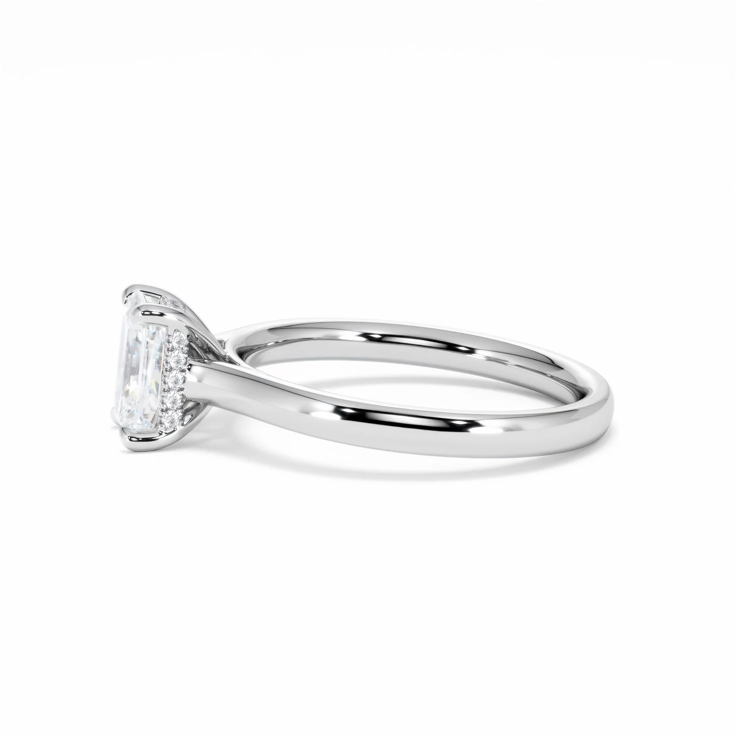 Amora Radiant 1.00ct Hidden Halo Diamond Engagement Ring G/VS1 Set in Platinum - Image 72