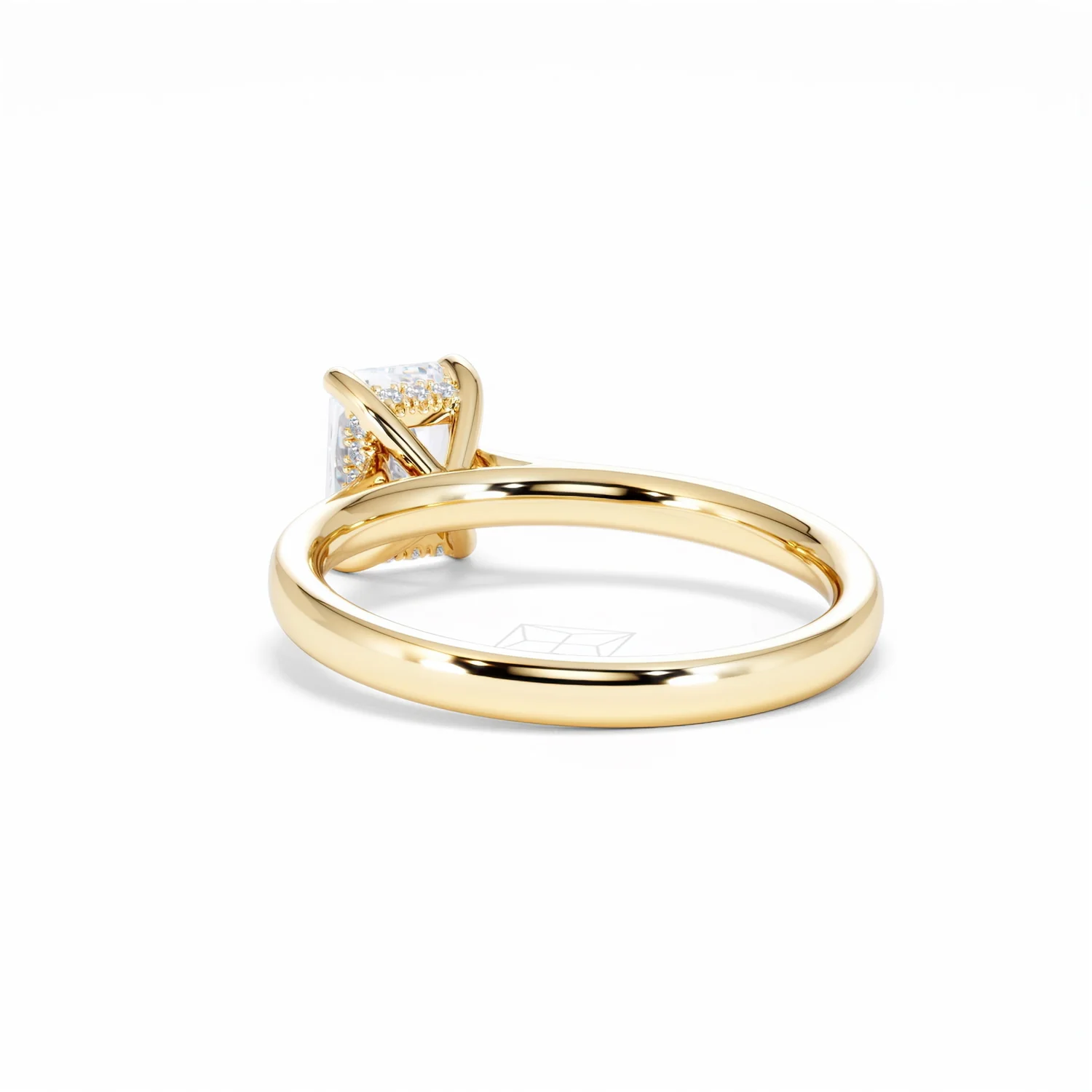 Amora Radiant 1.00ct Hidden Halo Lab Diamond Engagement Ring F/VS1 Set in 18K Gold - Image 56