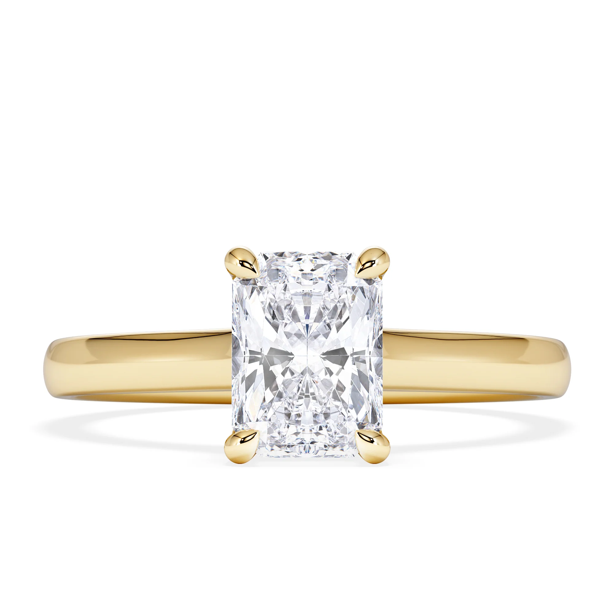 Amora Radiant 1.00ct Hidden Halo Lab Diamond Engagement Ring F/VS1 Set in 18K Gold - Image 7