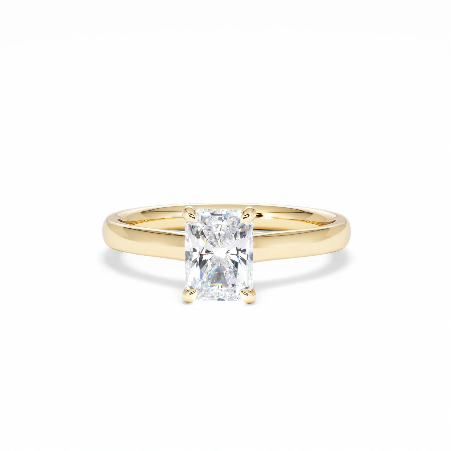 Amora Radiant 1.00ct Hidden Halo Lab Diamond Engagement Ring F/VS1 Set in 18K Gold - Image 89