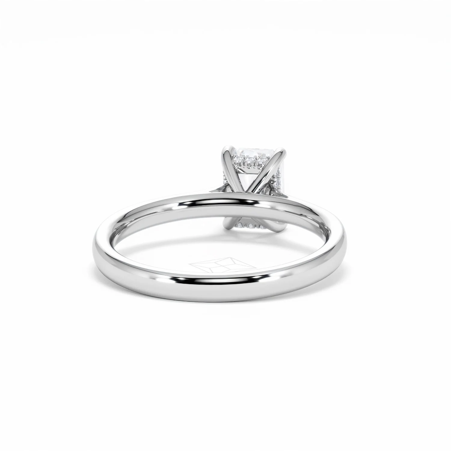 Amora Radiant 1.00ct Hidden Halo Lab Diamond Engagement Ring F/VS1 Set in Platinum - Image 47