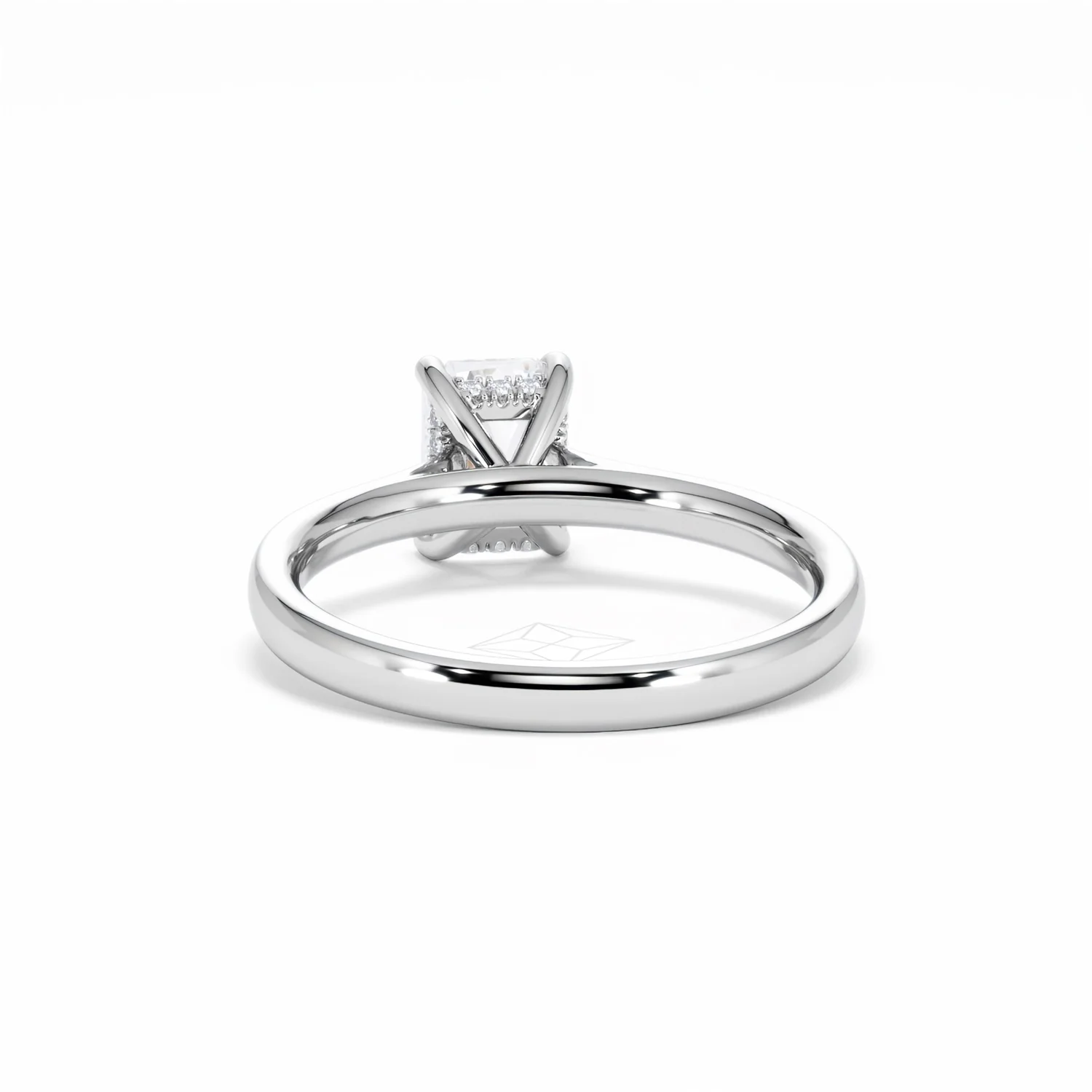 Amora Radiant 1.00ct Hidden Halo Lab Diamond Engagement Ring F/VS1 Set in Platinum - Image 52