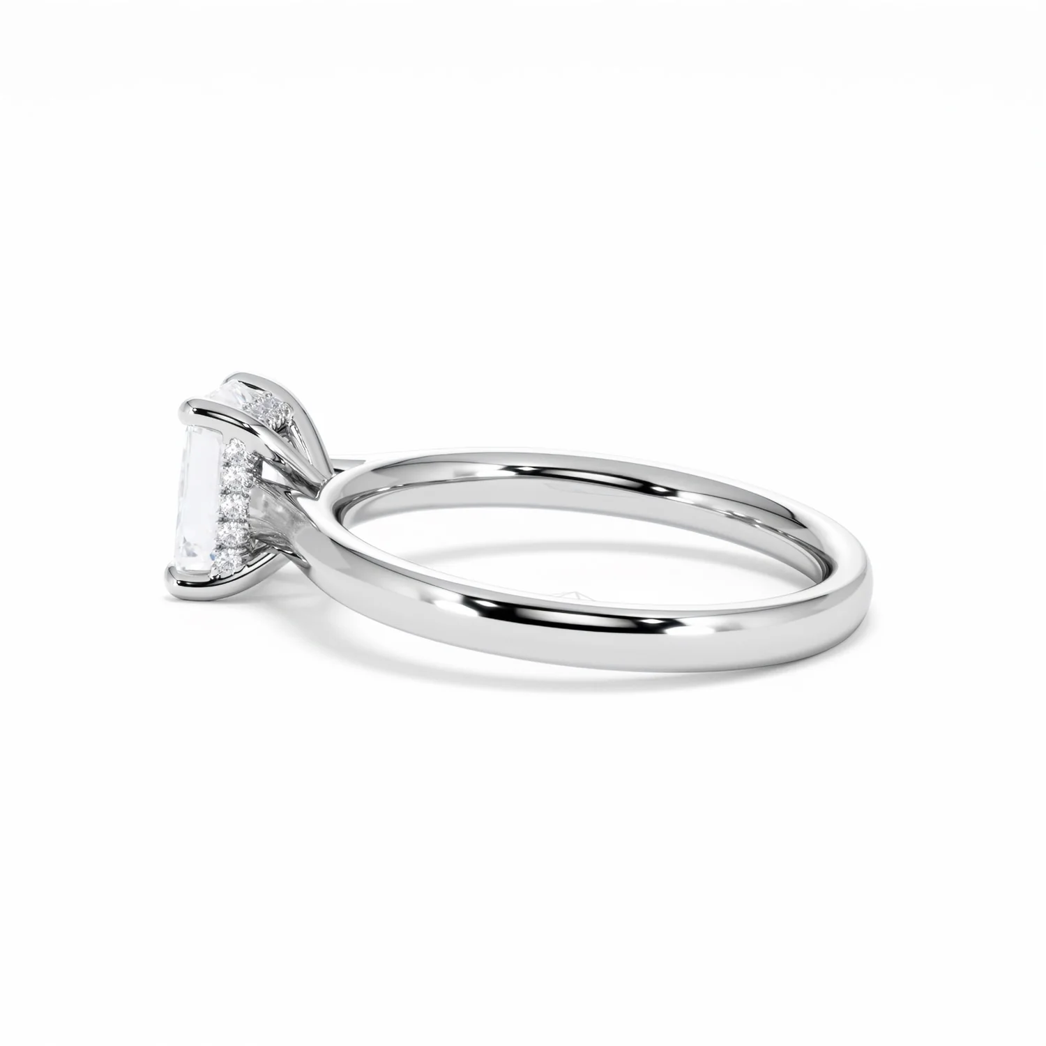 Amora Radiant 1.00ct Hidden Halo Lab Diamond Engagement Ring F/VS1 Set in Platinum - Image 66