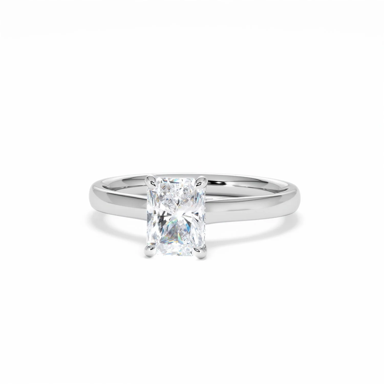 Amora Radiant 1.00ct Hidden Halo Lab Diamond Engagement Ring F/VS1 Set in Platinum - Image 88