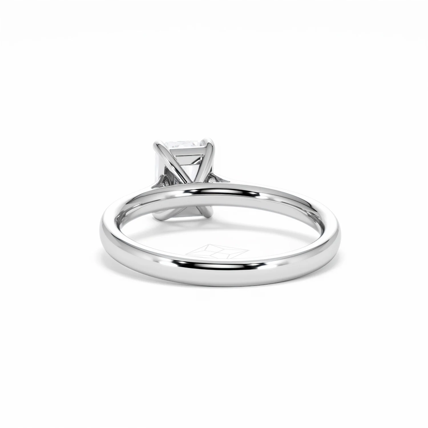 Amora Radiant 1.00ct Lab Diamond Engagement Ring F/VS1 Set in 18K White Gold - Image 53