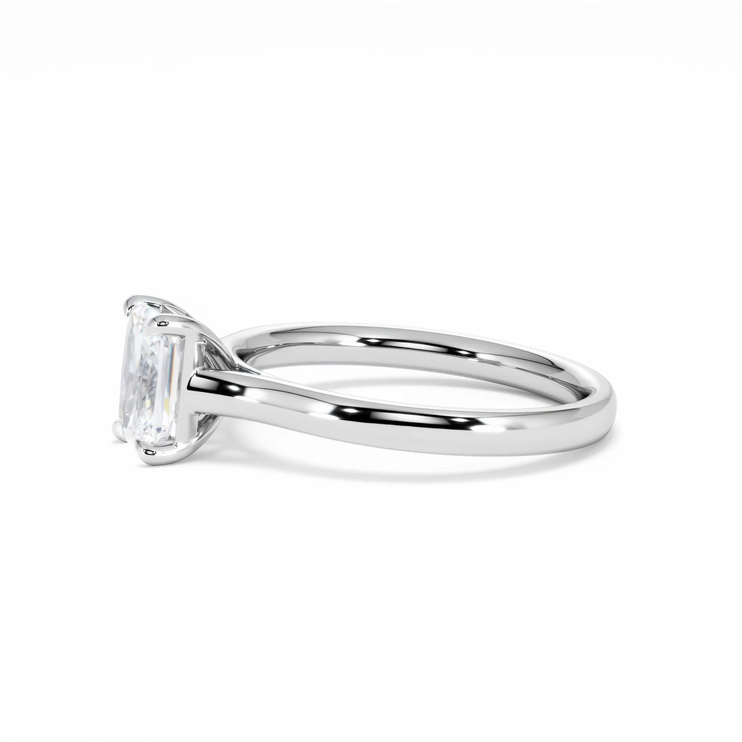 Amora Radiant 1.00ct Lab Diamond Engagement Ring F/VS1 Set in 18K White Gold - Image 74
