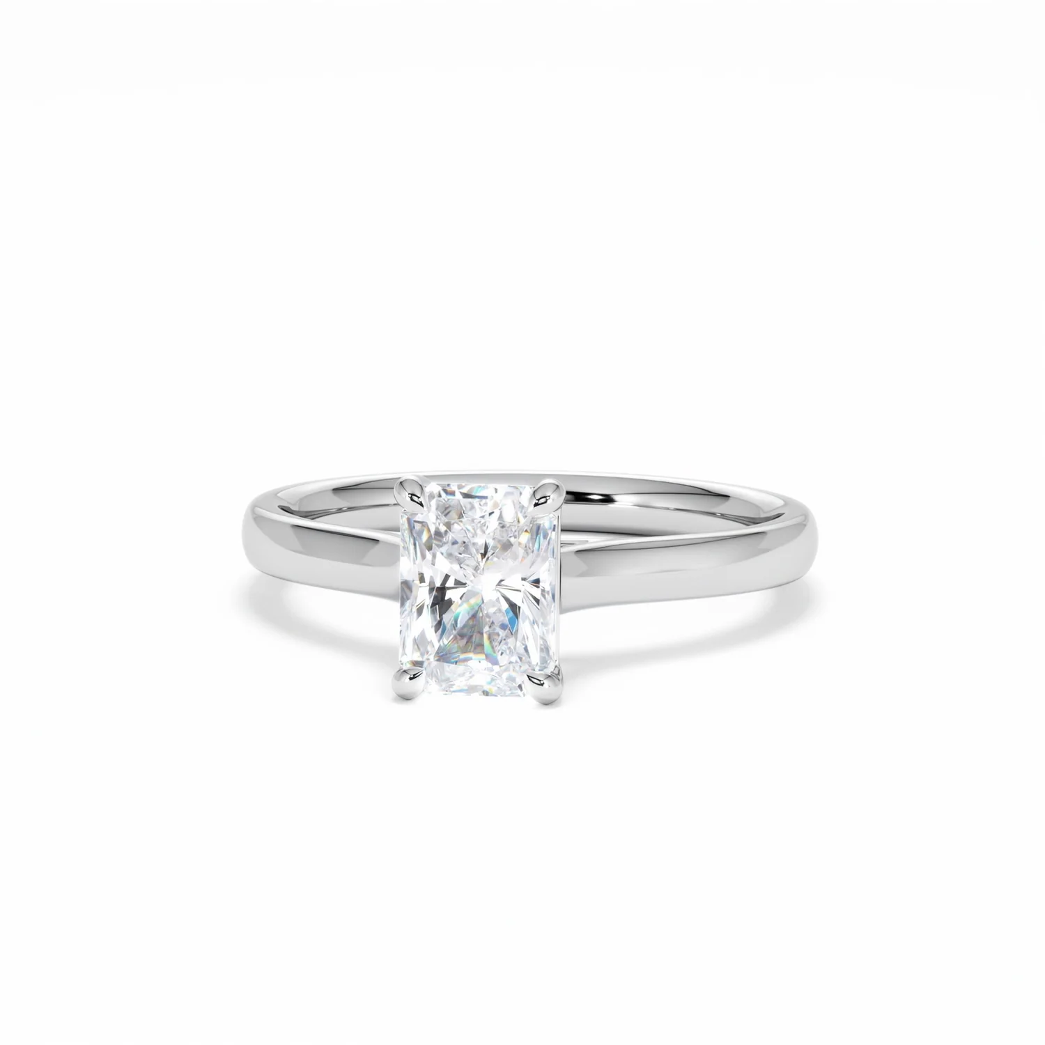 Amora Radiant 1.00ct Lab Diamond Engagement Ring F/VS1 Set in 18K White Gold - Image 88