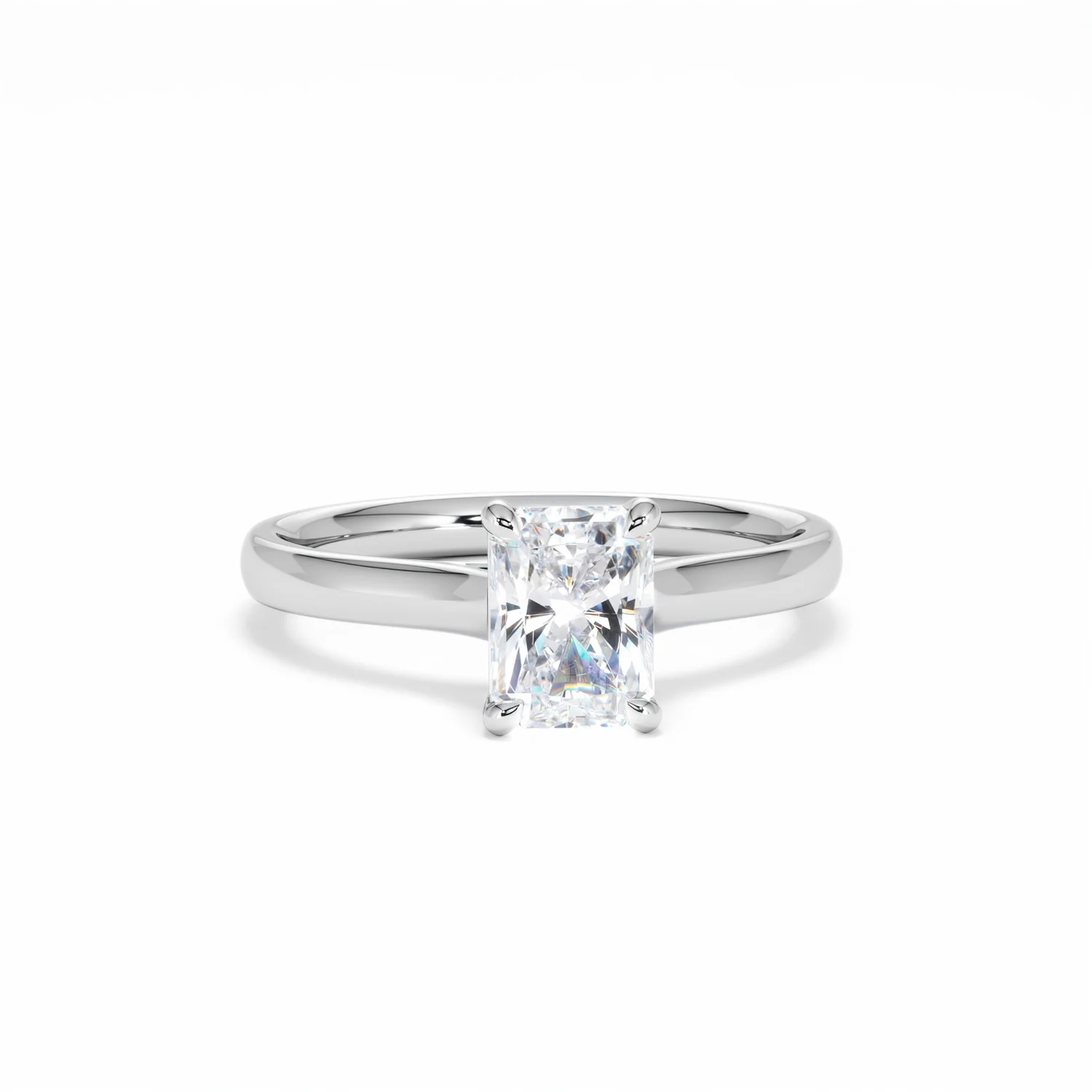 Amora Radiant 1.00ct Lab Diamond Engagement Ring F/VS1 Set in Platinum - Image 11