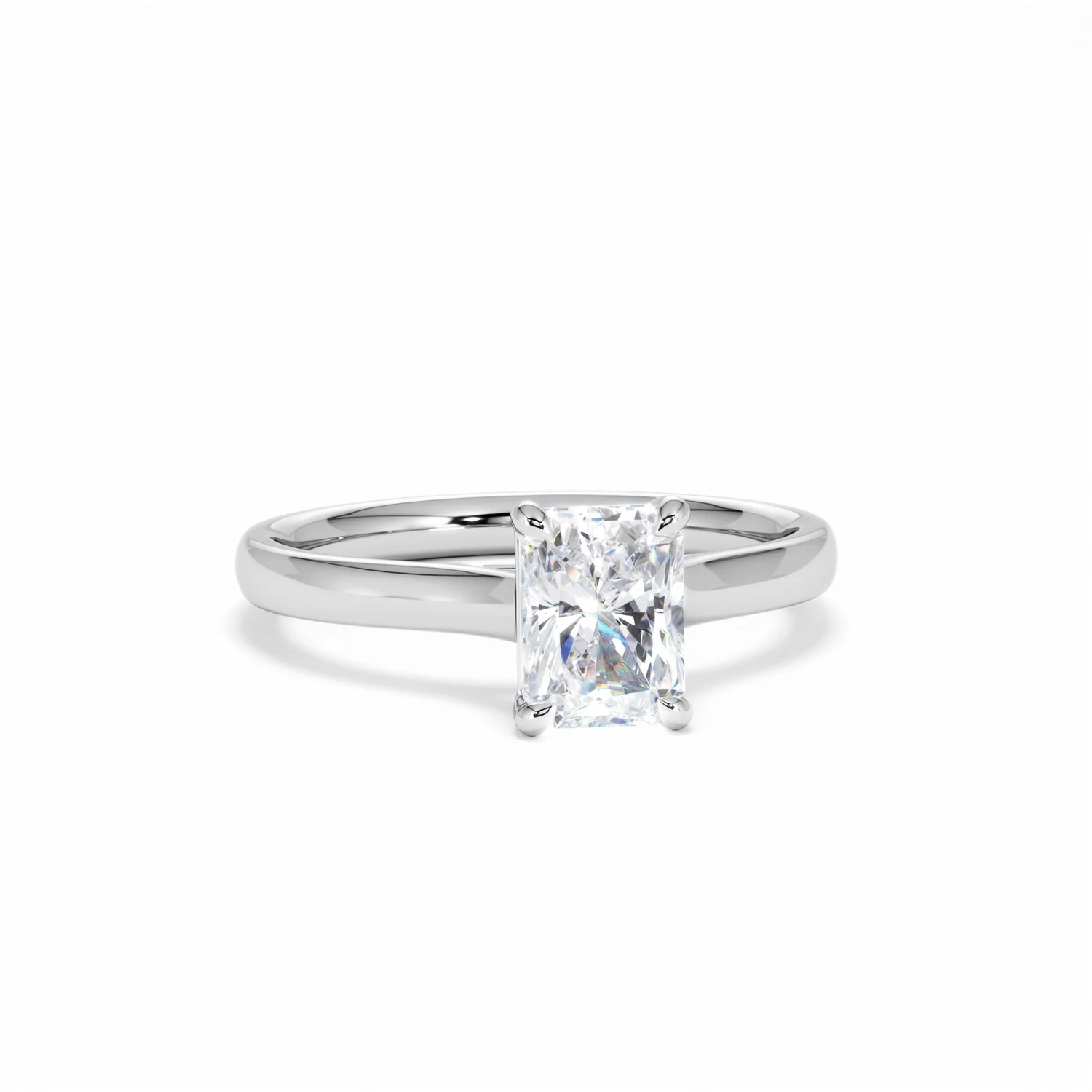 Amora Radiant 1.00ct Lab Diamond Engagement Ring F/VS1 Set in Platinum - Image 12