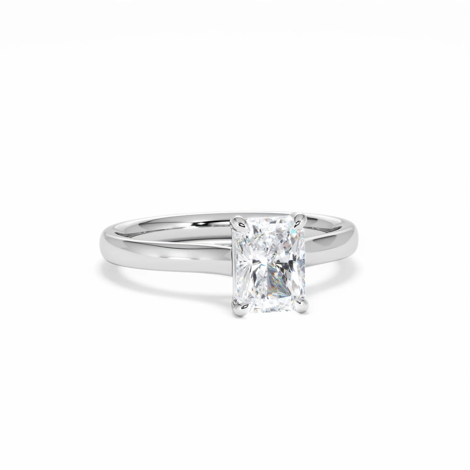 Amora Radiant 1.00ct Lab Diamond Engagement Ring F/VS1 Set in Platinum - Image 13