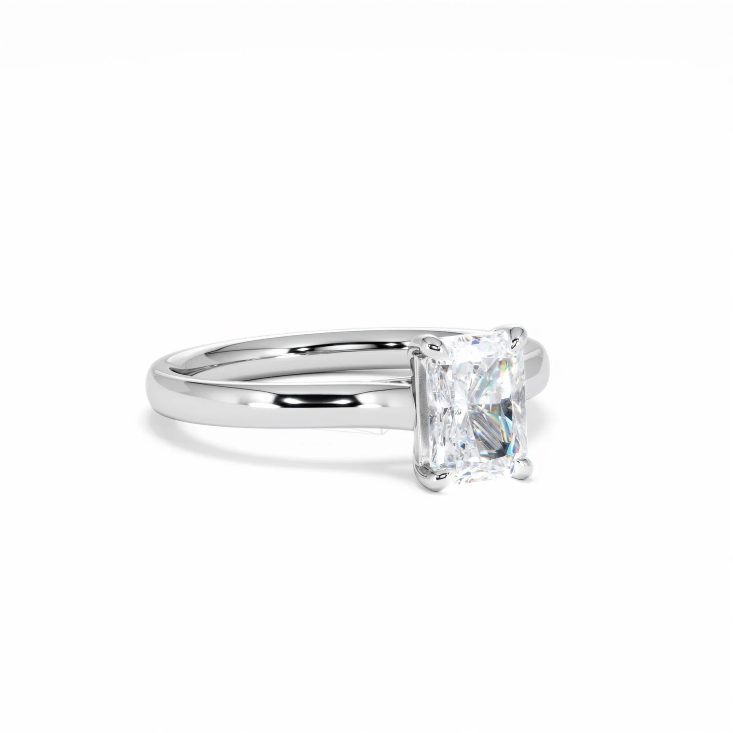 Amora Radiant 1.00ct Lab Diamond Engagement Ring F/VS1 Set in Platinum - Image 16