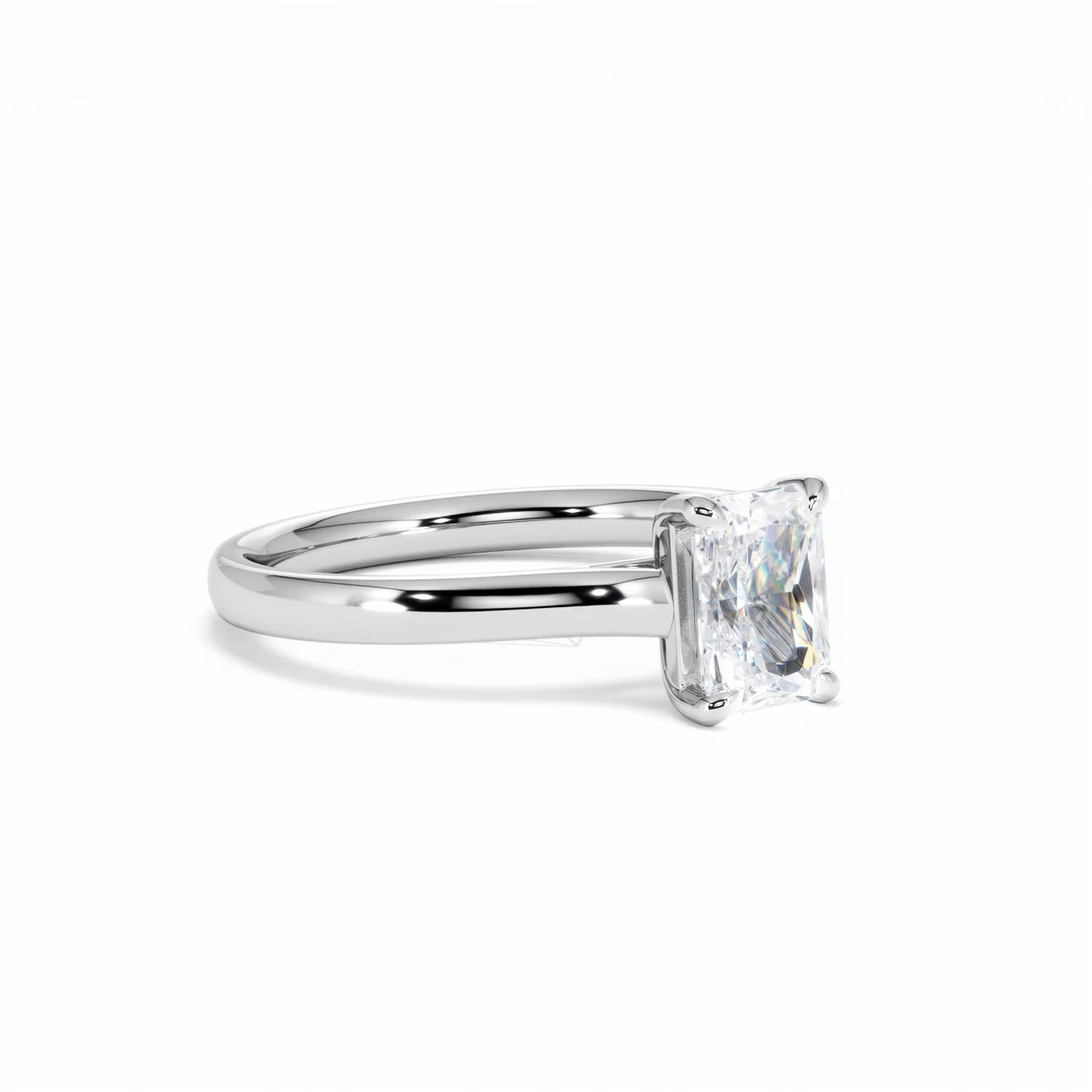 Amora Radiant 1.00ct Lab Diamond Engagement Ring F/VS1 Set in Platinum - Image 18