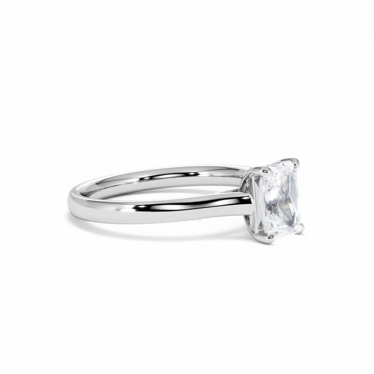 Amora Radiant 1.00ct Lab Diamond Engagement Ring F/VS1 Set in Platinum - Image 21