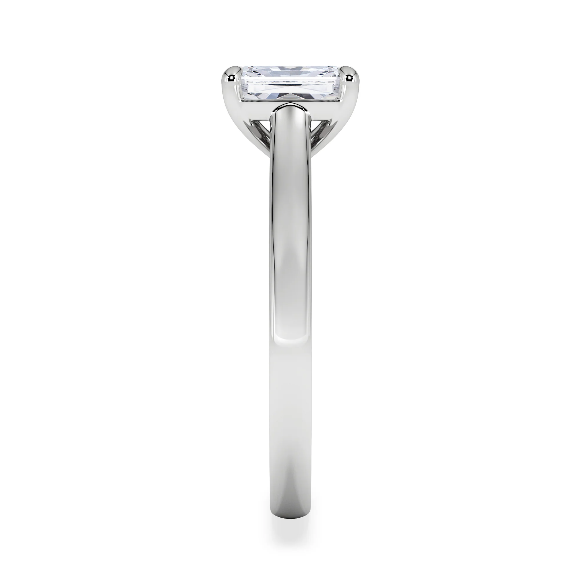 Amora Radiant 1.00ct Lab Diamond Engagement Ring F/VS1 Set in Platinum - Image 4