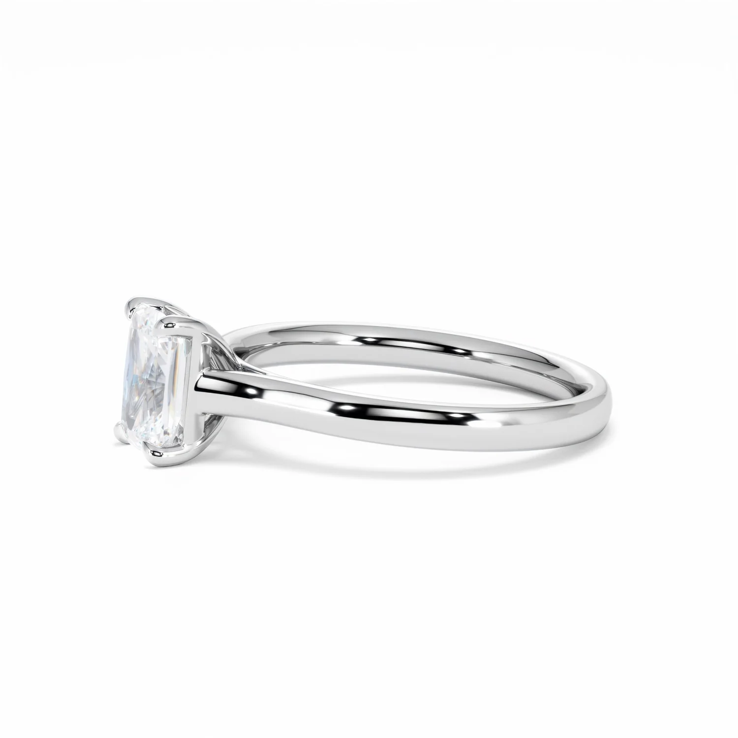 Amora Radiant 1.00ct Lab Diamond Engagement Ring F/VS1 Set in Platinum - Image 75