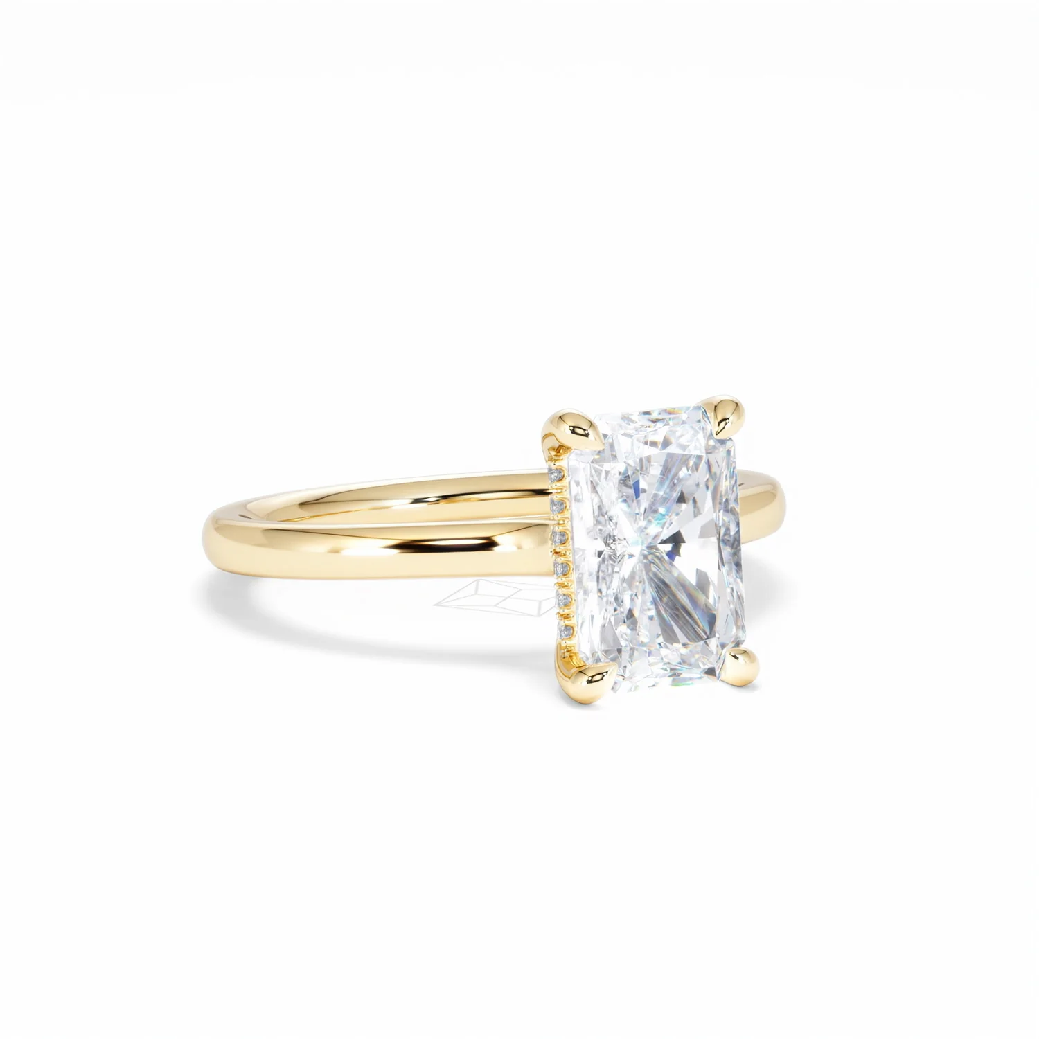 Amora Radiant 2.00ct Hidden Halo Lab Diamond Engagement Ring F/VS1 Set in 18K Gold - Image 15