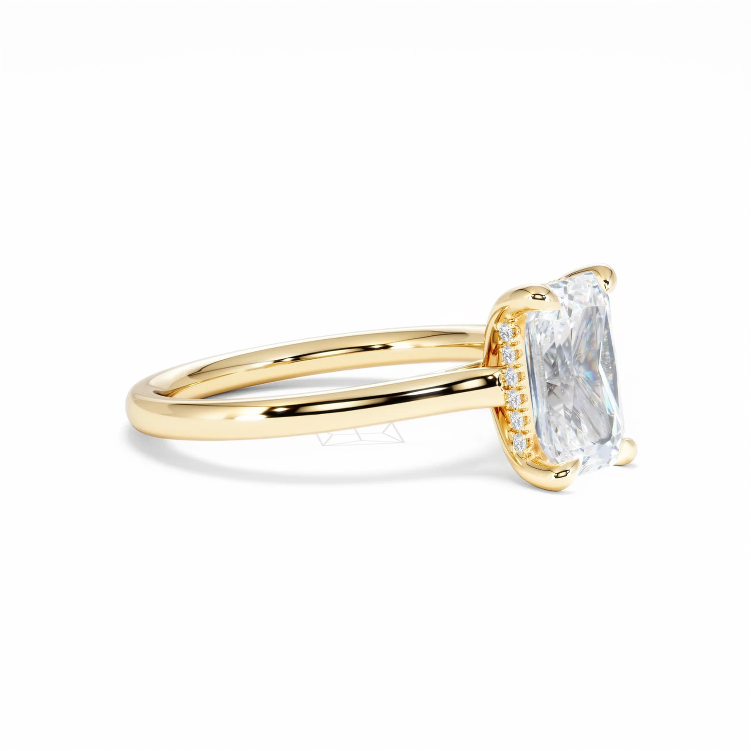Amora Radiant 2.00ct Hidden Halo Lab Diamond Engagement Ring F/VS1 Set in 18K Gold - Image 22