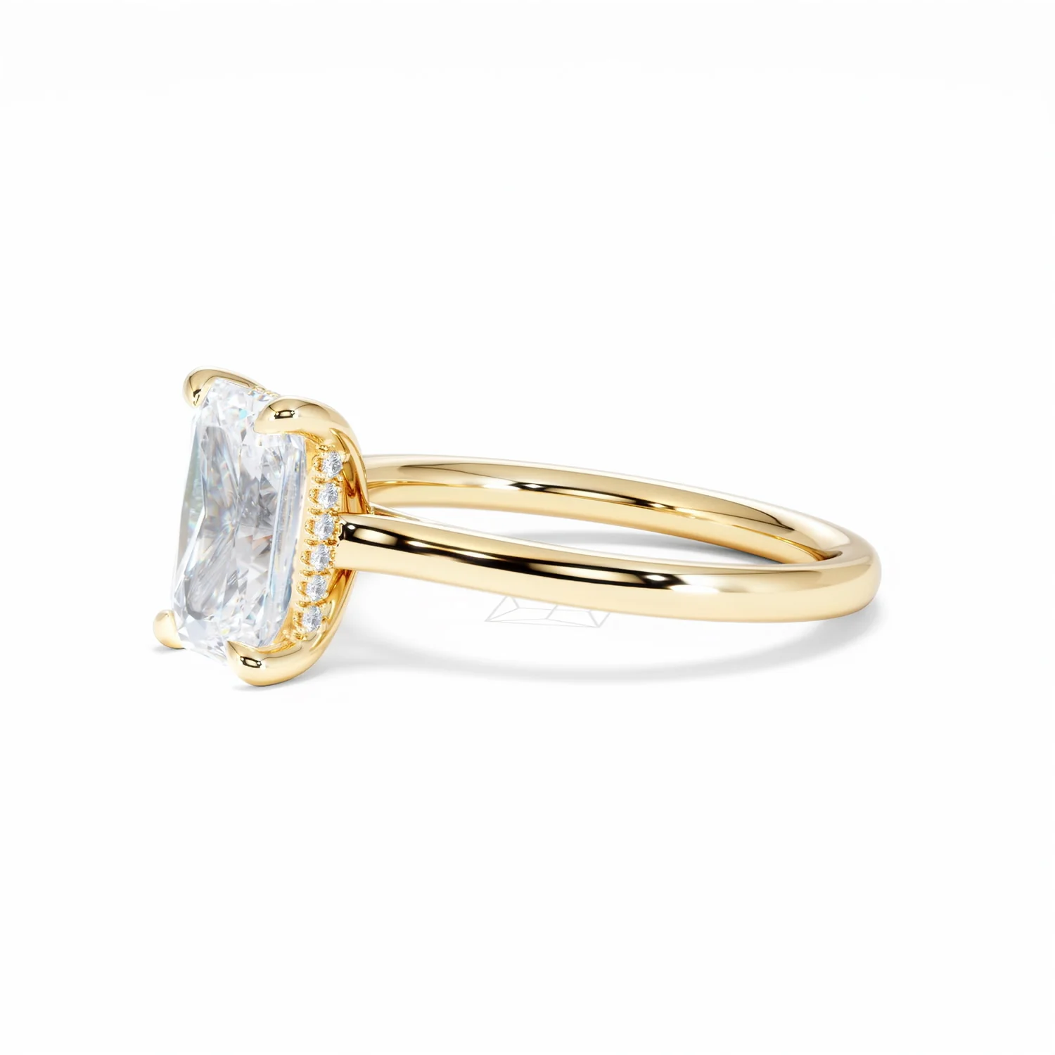 Amora Radiant 2.00ct Hidden Halo Lab Diamond Engagement Ring F/VS1 Set in 18K Gold - Image 77