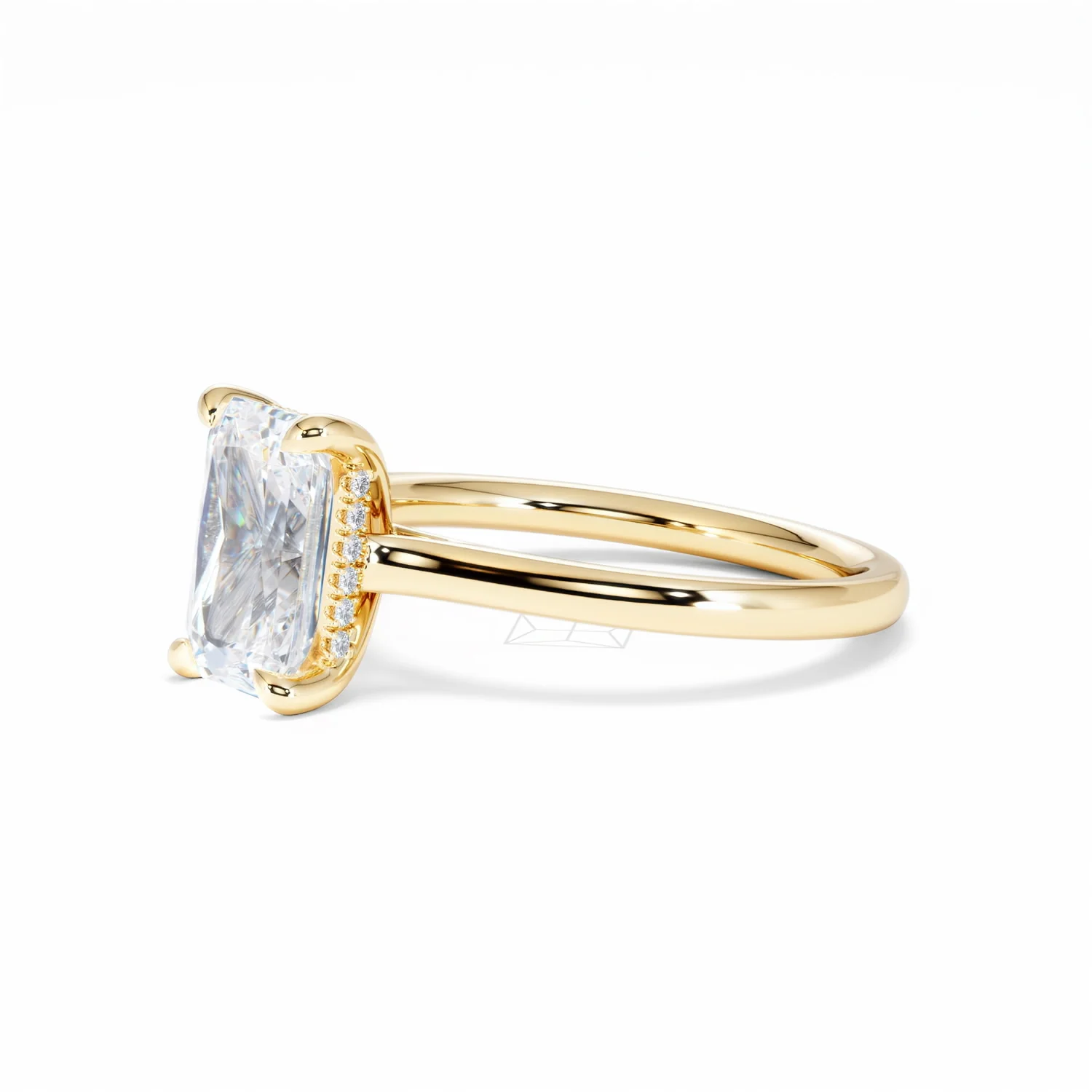 Amora Radiant 2.00ct Hidden Halo Lab Diamond Engagement Ring F/VS1 Set in 18K Gold - Image 78
