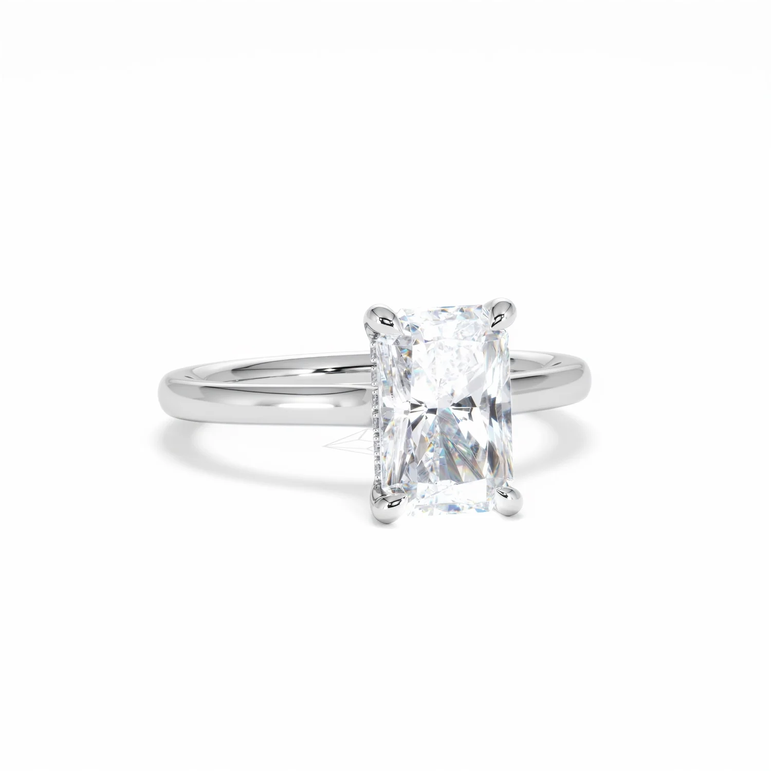 Amora Radiant 2.00ct Hidden Halo Lab Diamond Engagement Ring F/VS1 Set in 18K White Gold - Image 13