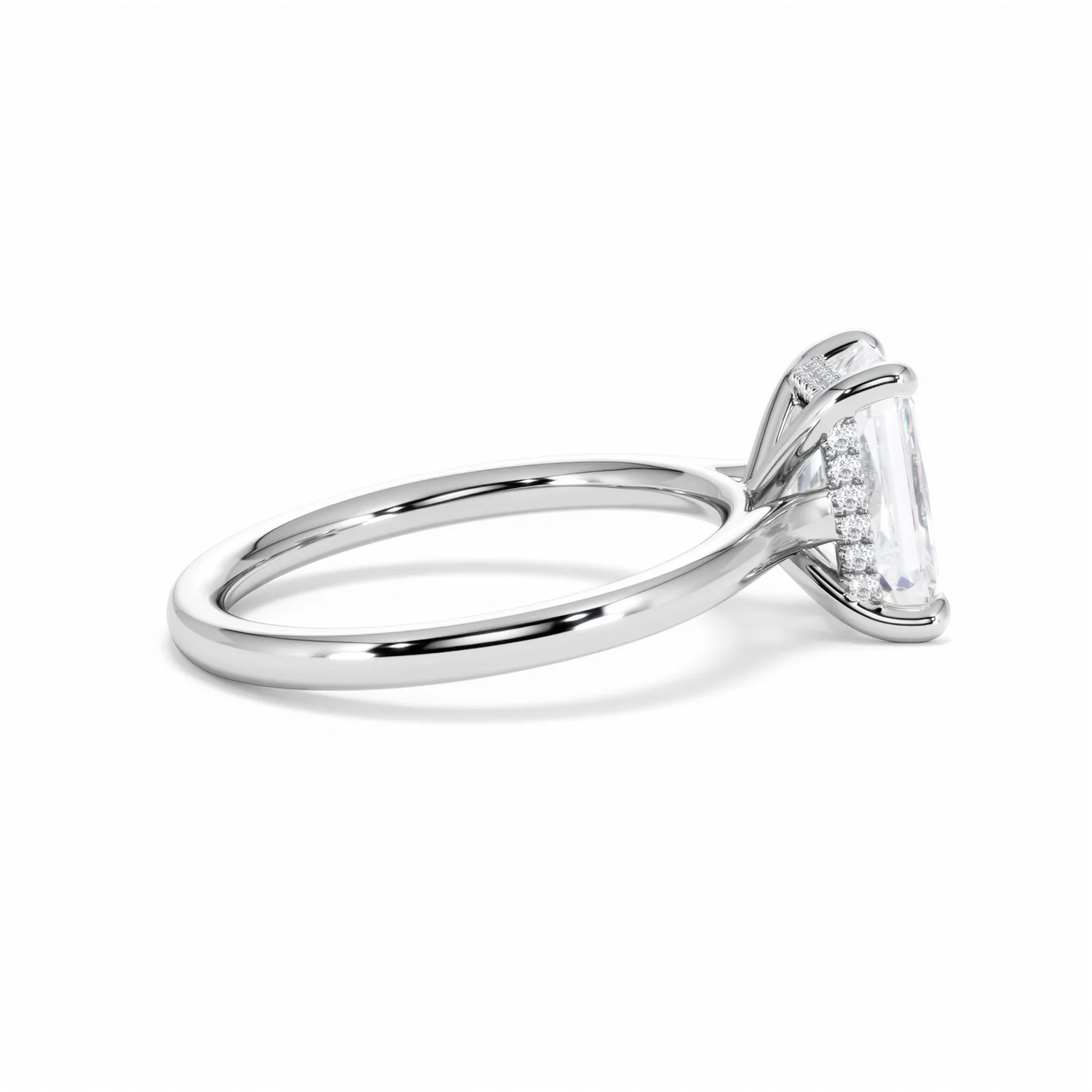 Amora Radiant 2.00ct Hidden Halo Lab Diamond Engagement Ring F/VS1 Set in 18K White Gold - Image 32