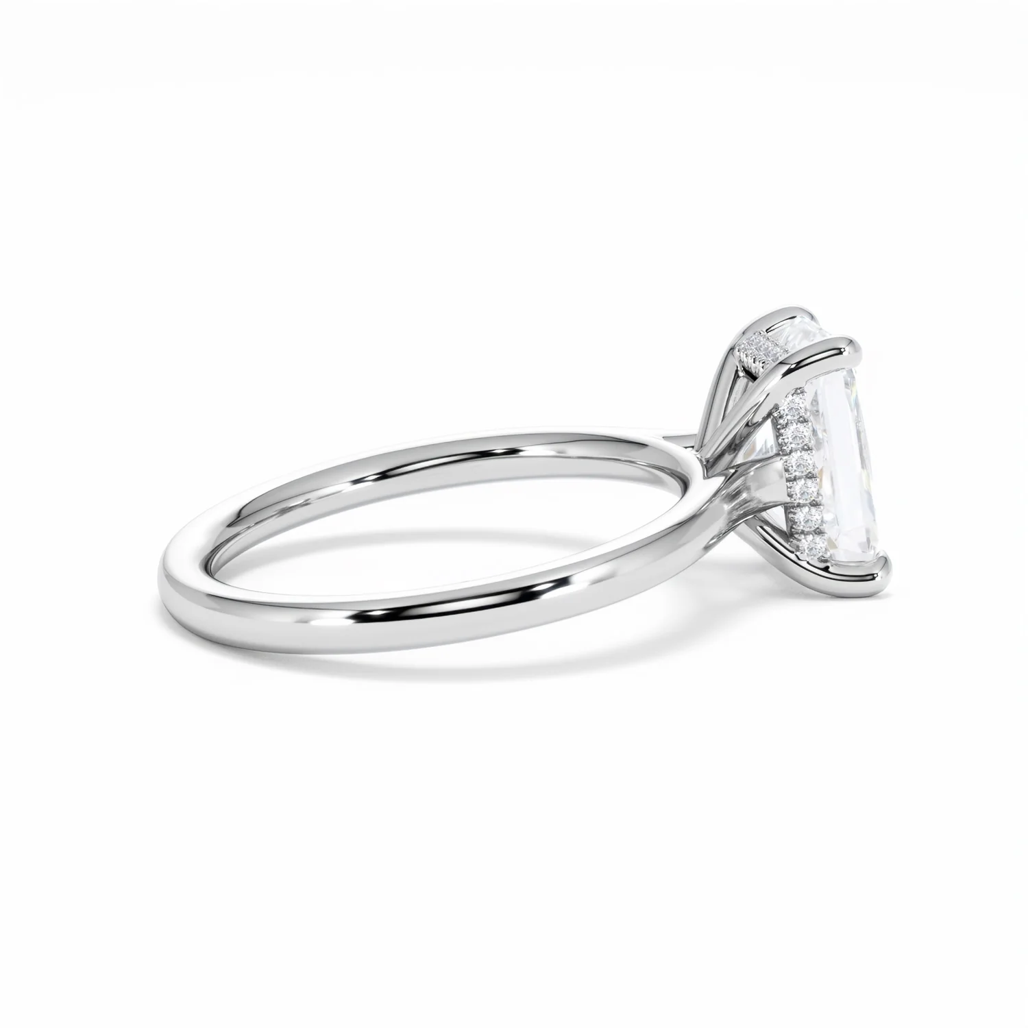 Amora Radiant 2.00ct Hidden Halo Lab Diamond Engagement Ring F/VS1 Set in 18K White Gold - Image 33