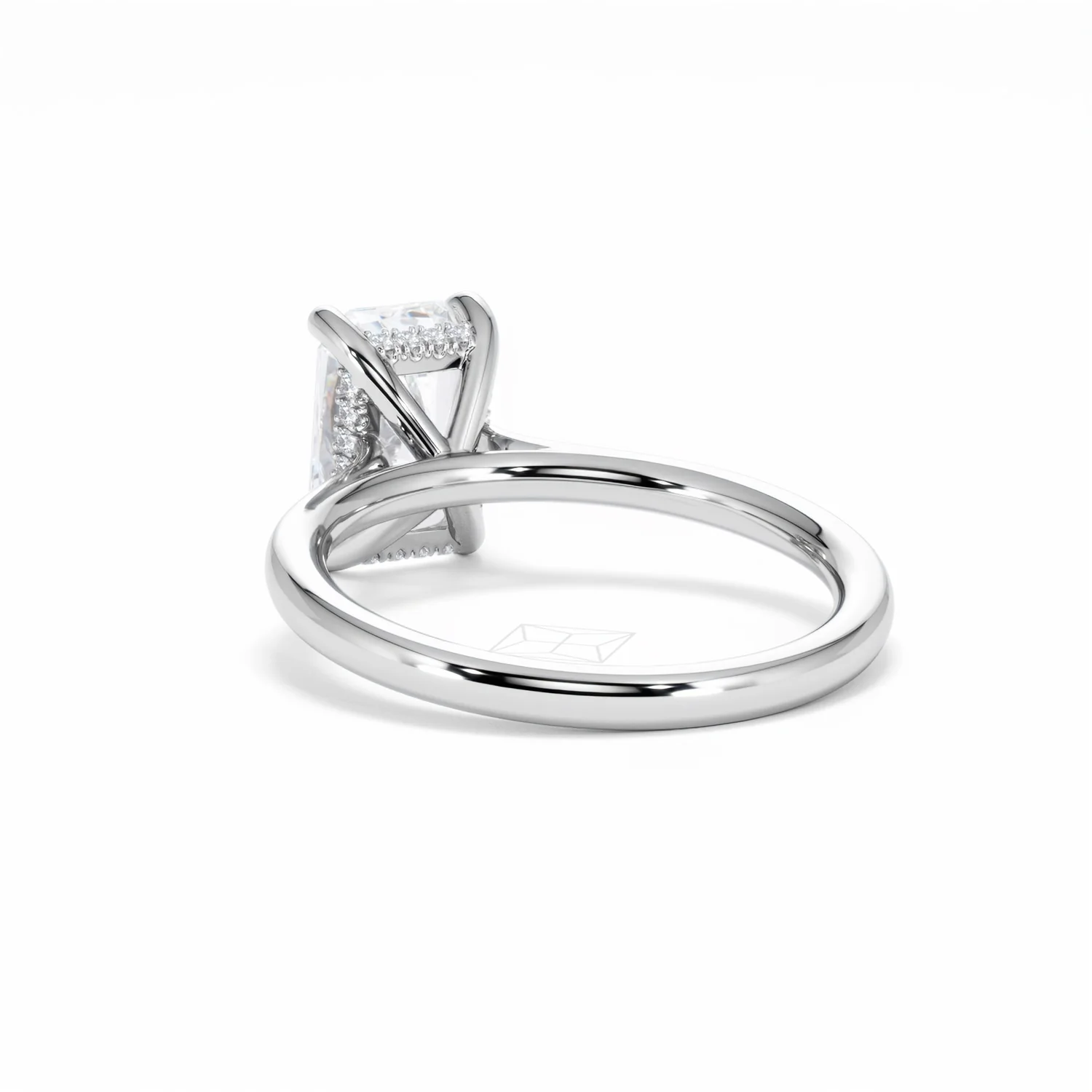 Amora Radiant 2.00ct Hidden Halo Lab Diamond Engagement Ring F/VS1 Set in 18K White Gold - Image 56