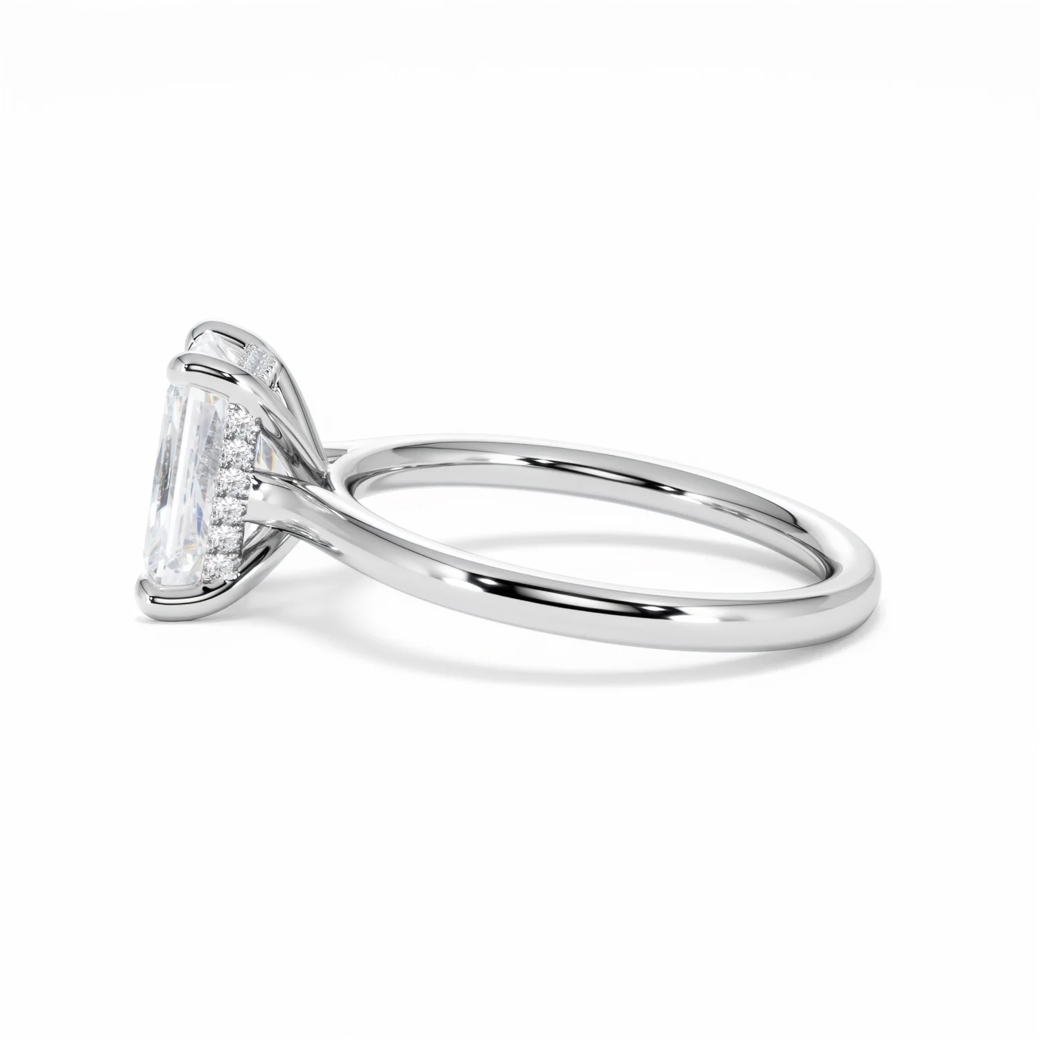 Amora Radiant 2.00ct Hidden Halo Lab Diamond Engagement Ring F/VS1 Set in 18K White Gold - Image 69